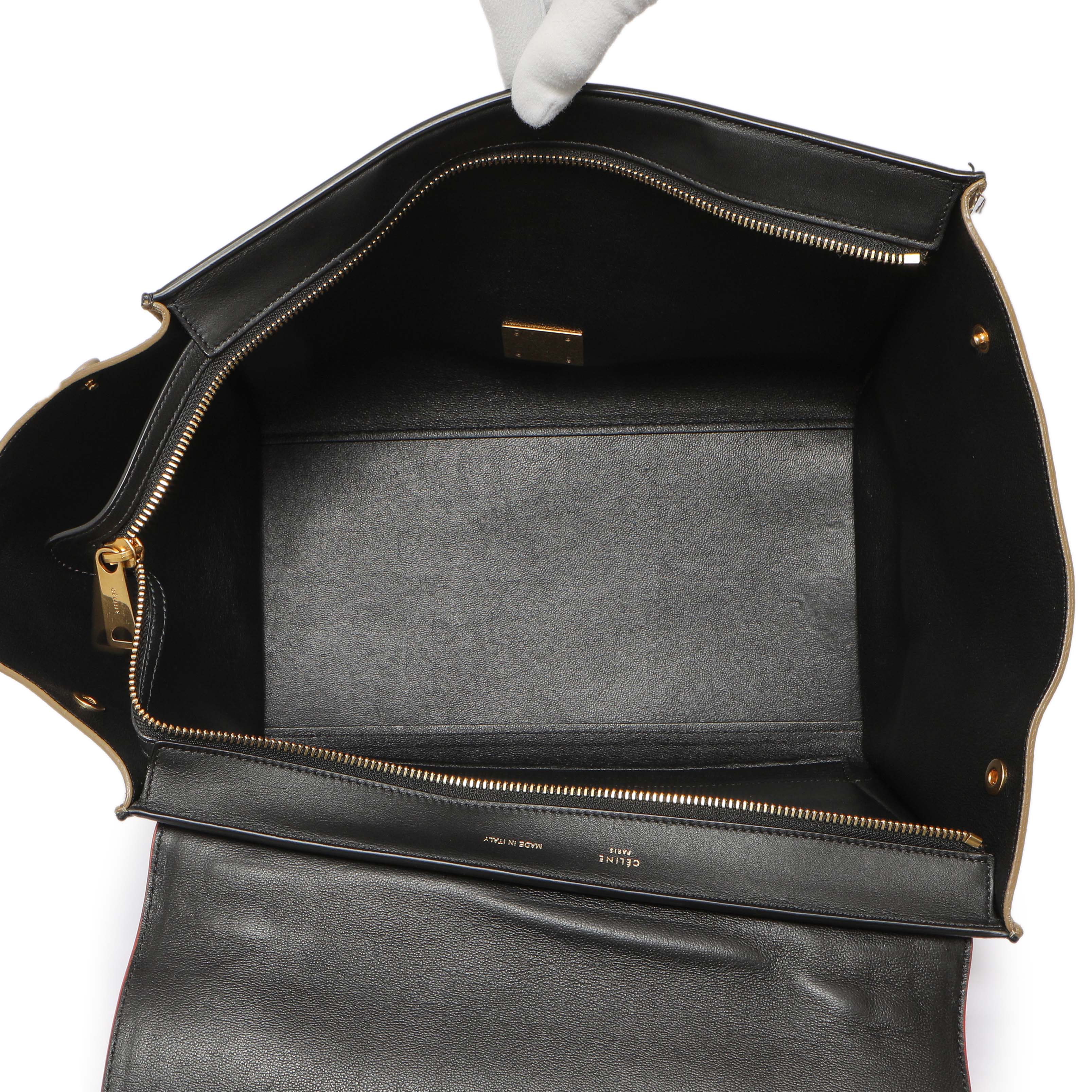 Celine Tri-Color Calfskin Suede Medium Trapeze - Image 8