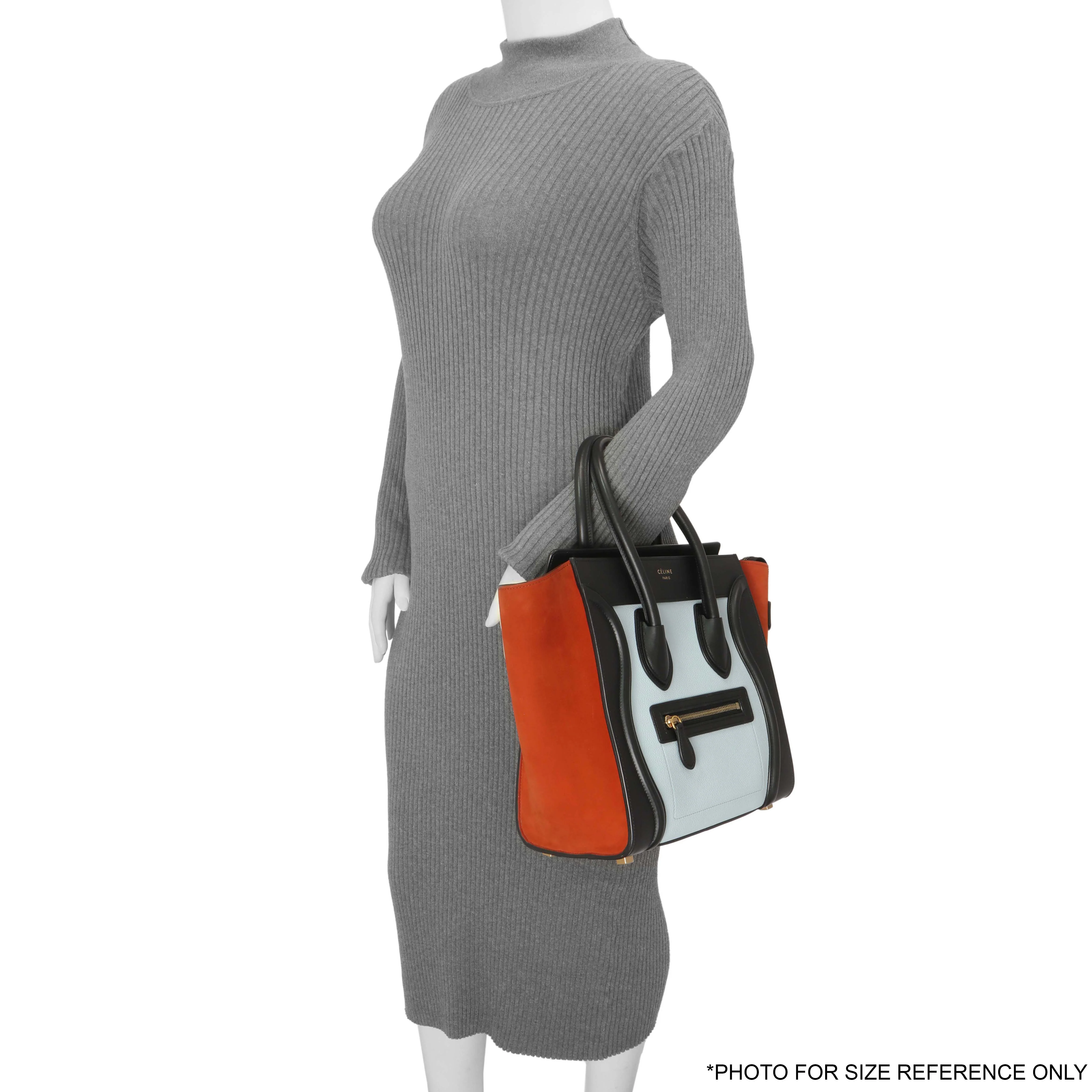 Celine Tricolor Calfskin Micro Luggage Tote - Image 11