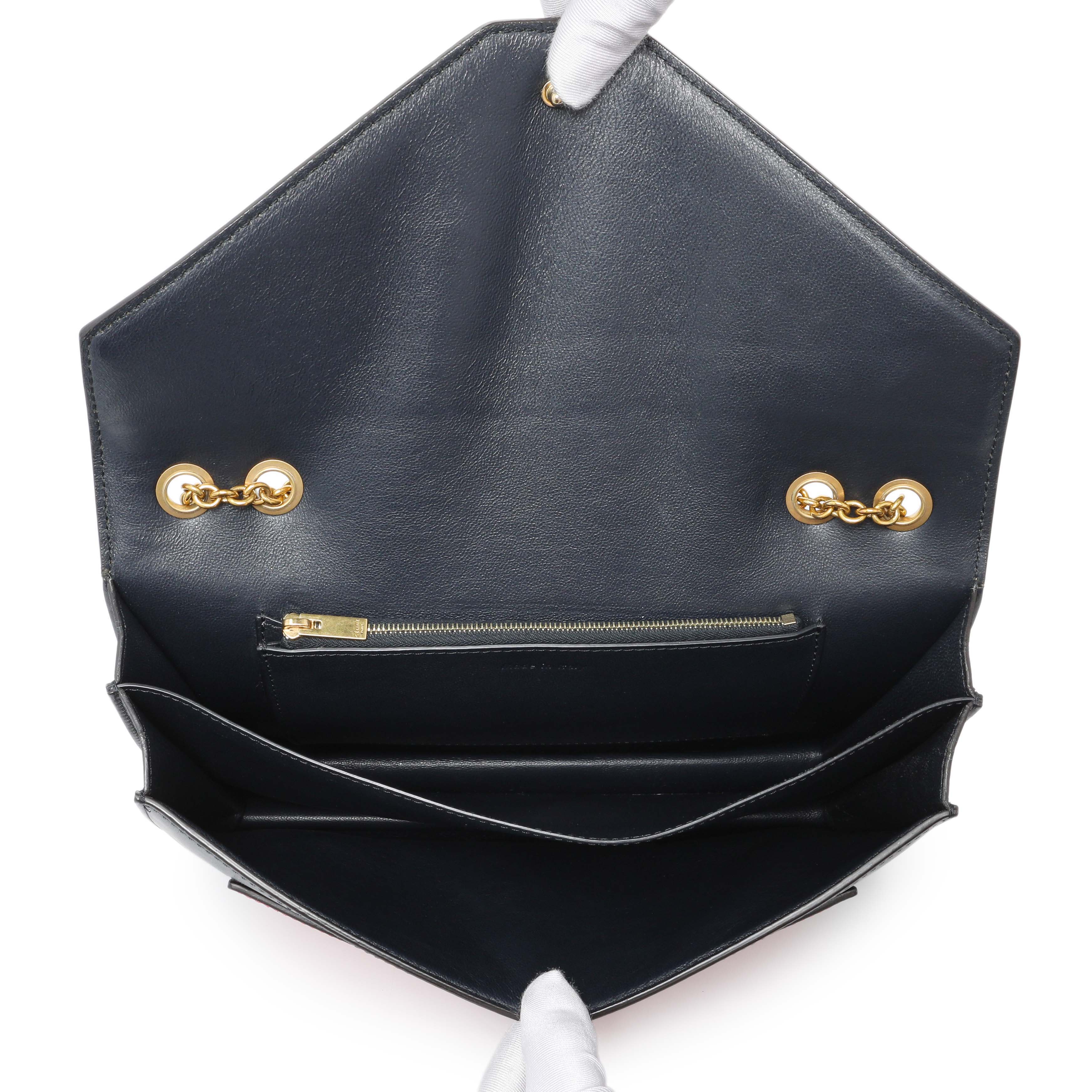 Celine Tricolor Calfskin Pocket Envelope Shoulder Bag - Image 8