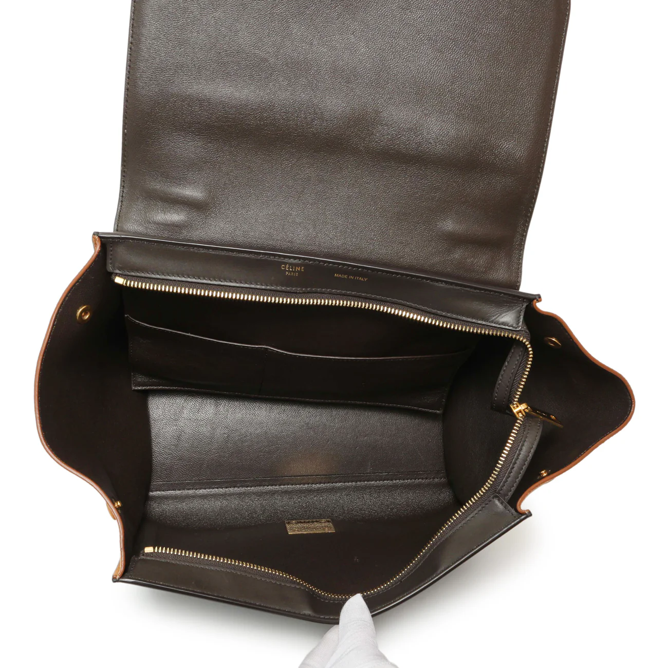 Celine Tricolor Calfskin Small Trapeze - Image 8