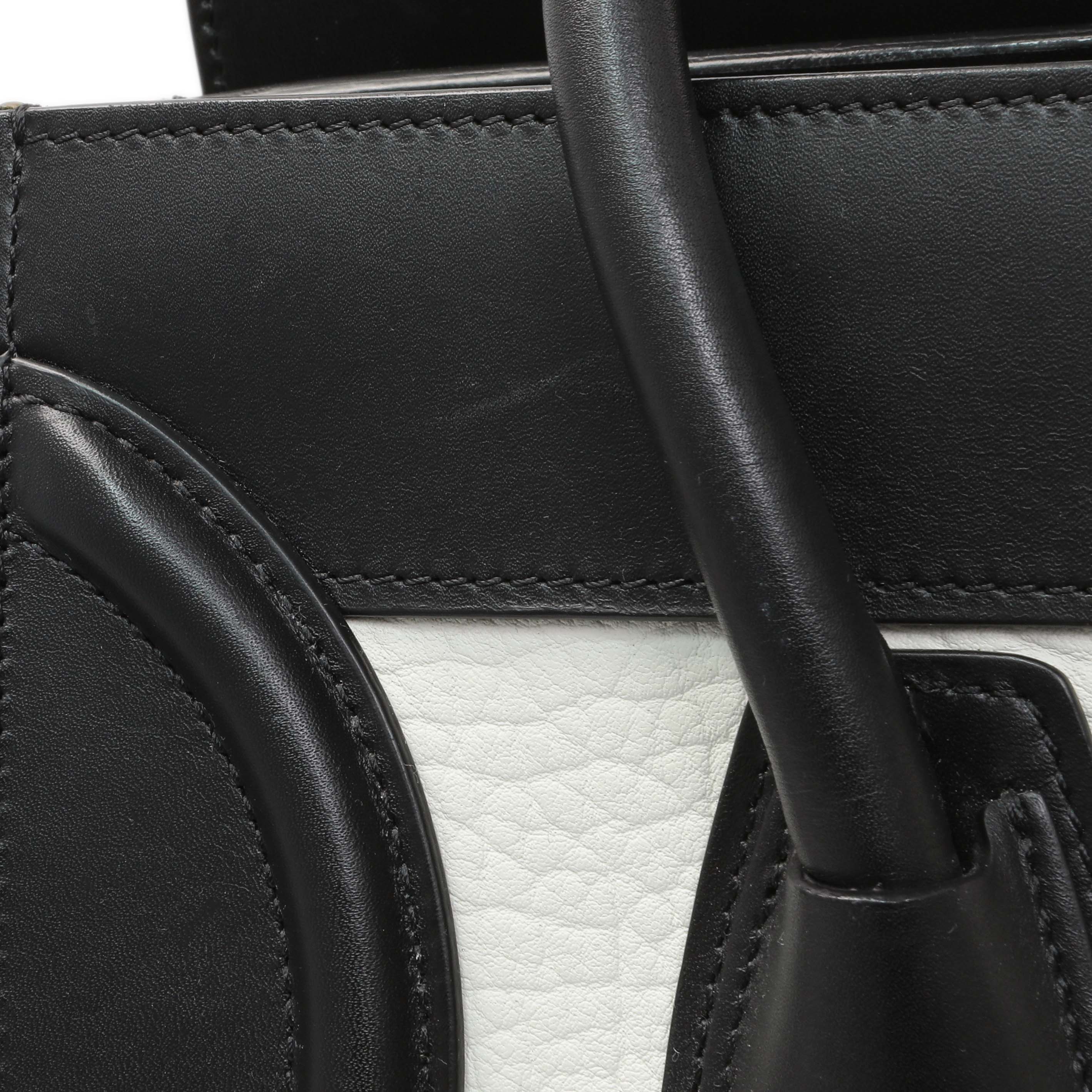 Celine Tricolor Calfskin Suede Micro Luggage Tote - Image 10