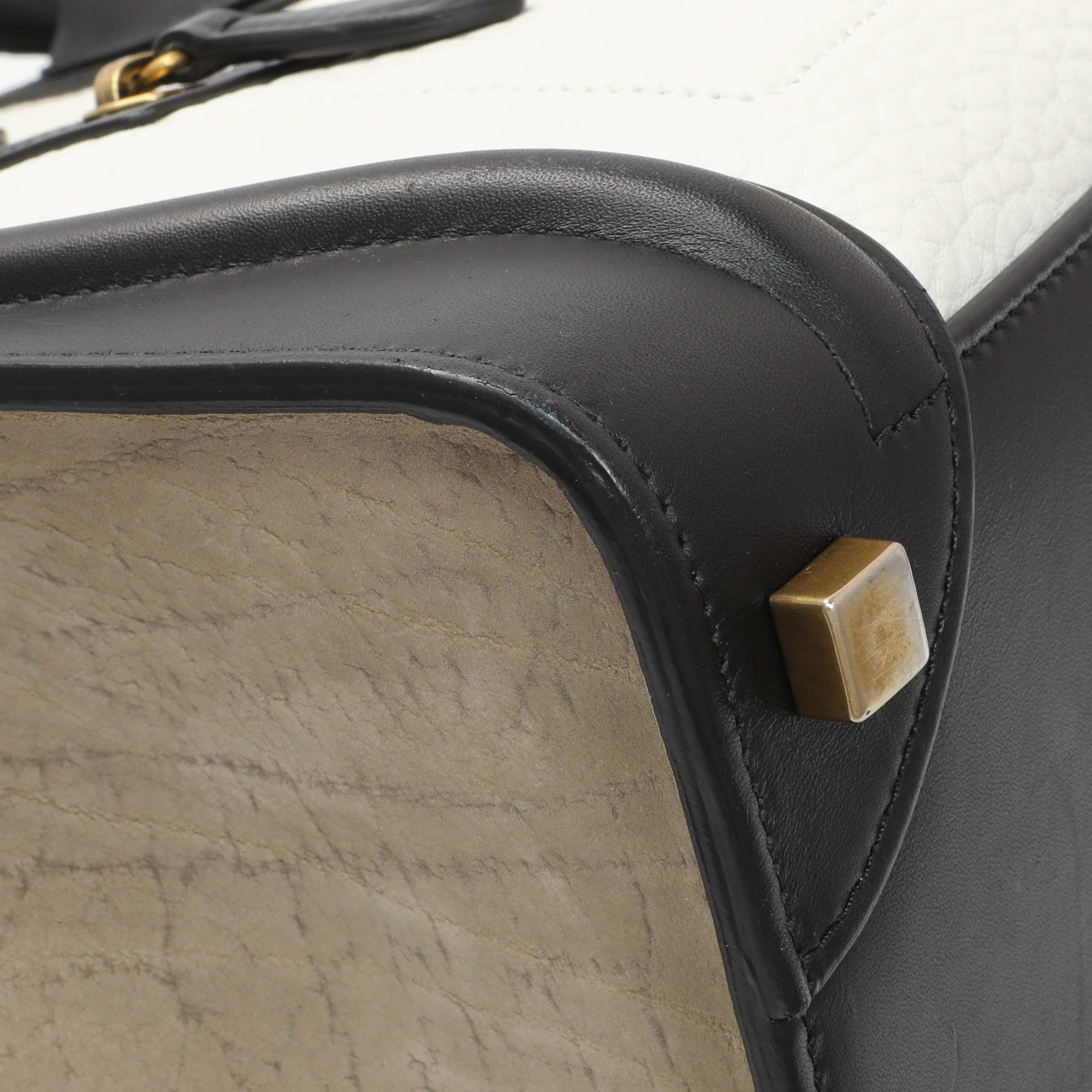 Celine Tricolor Calfskin Suede Micro Luggage Tote - Image 4