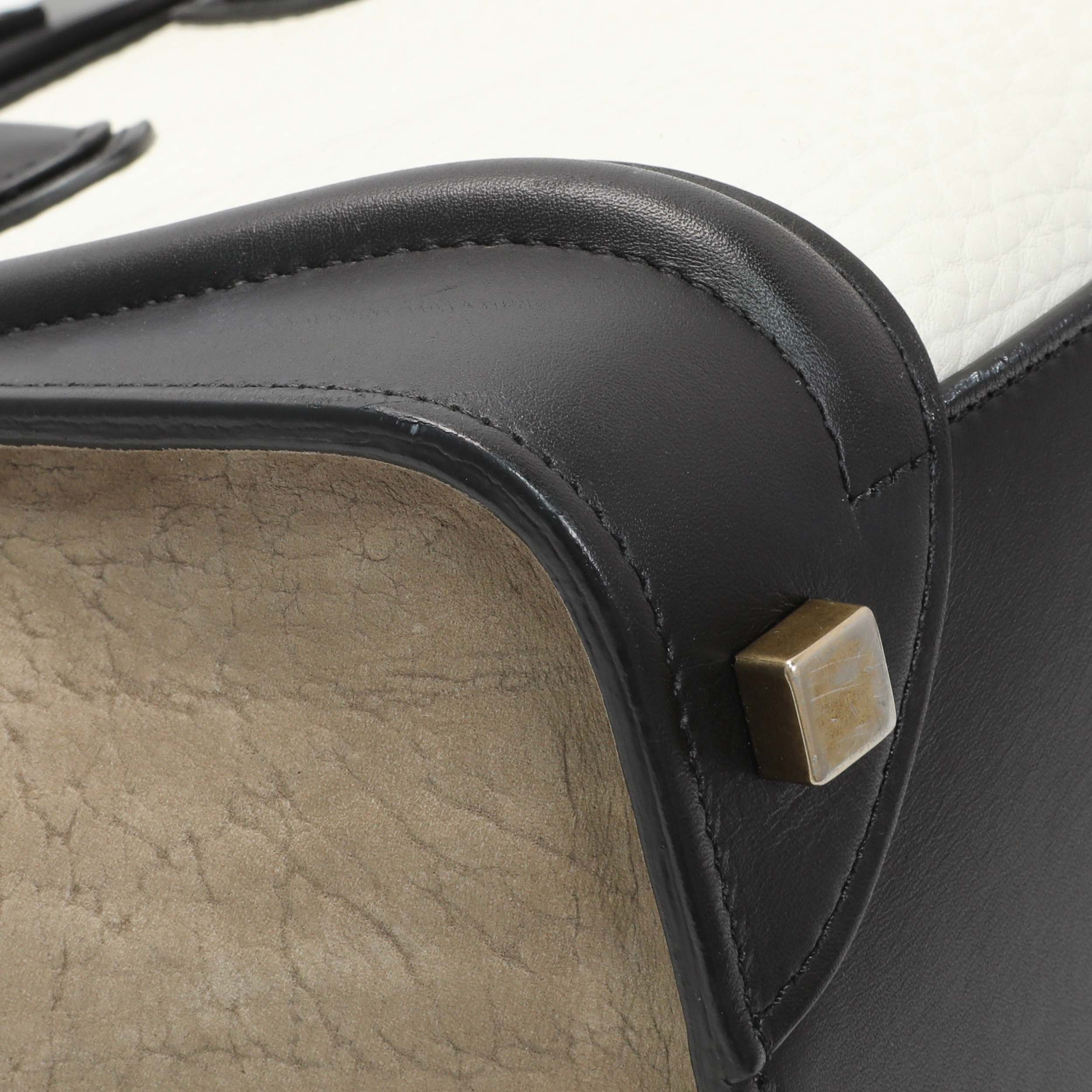 Celine Tricolor Calfskin Suede Micro Luggage Tote - Image 6