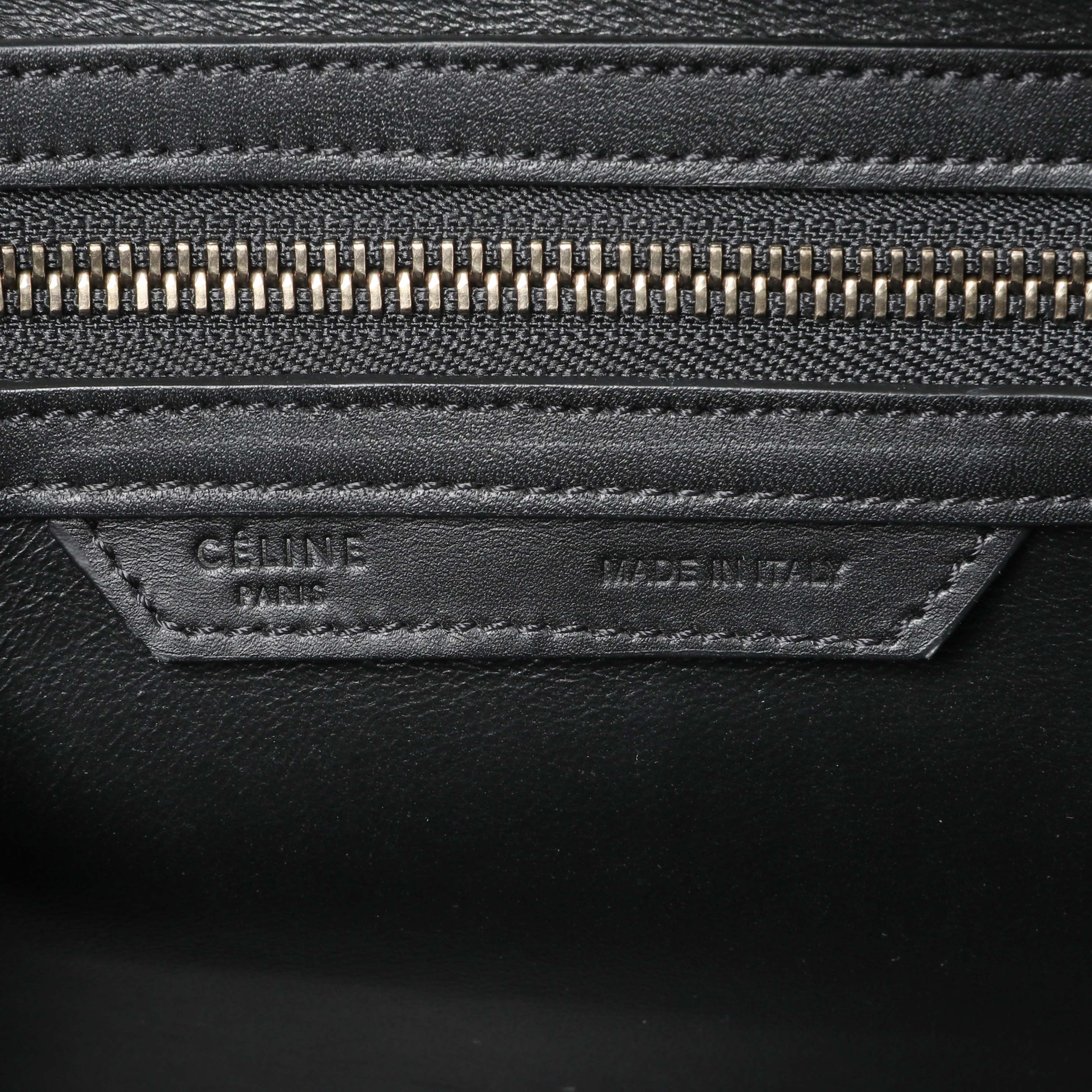 Celine Tricolor Calfskin Suede Micro Luggage Tote - Image 9