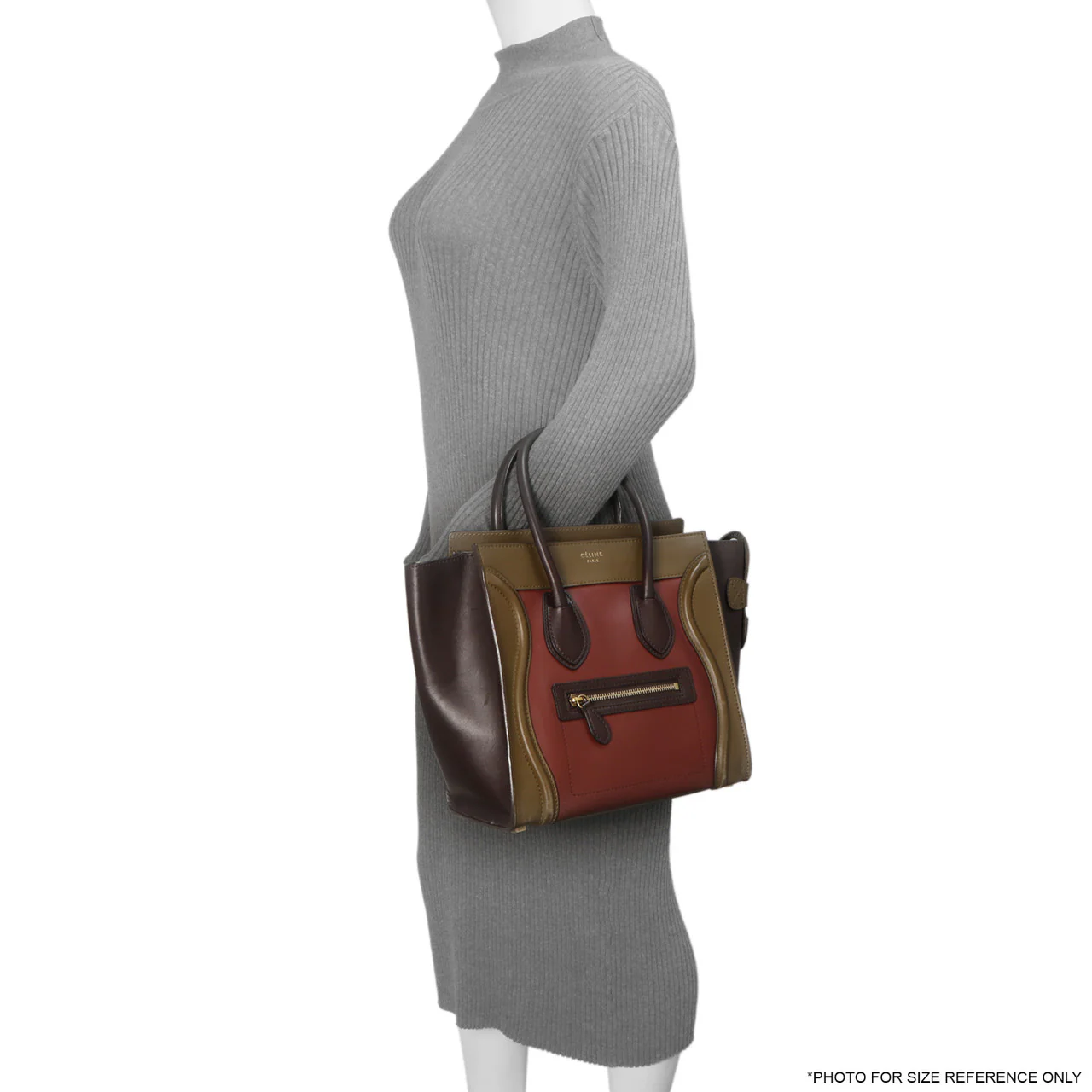 Celine Tricolor Smooth Calfskin Mini Luggage Tote - Image 13