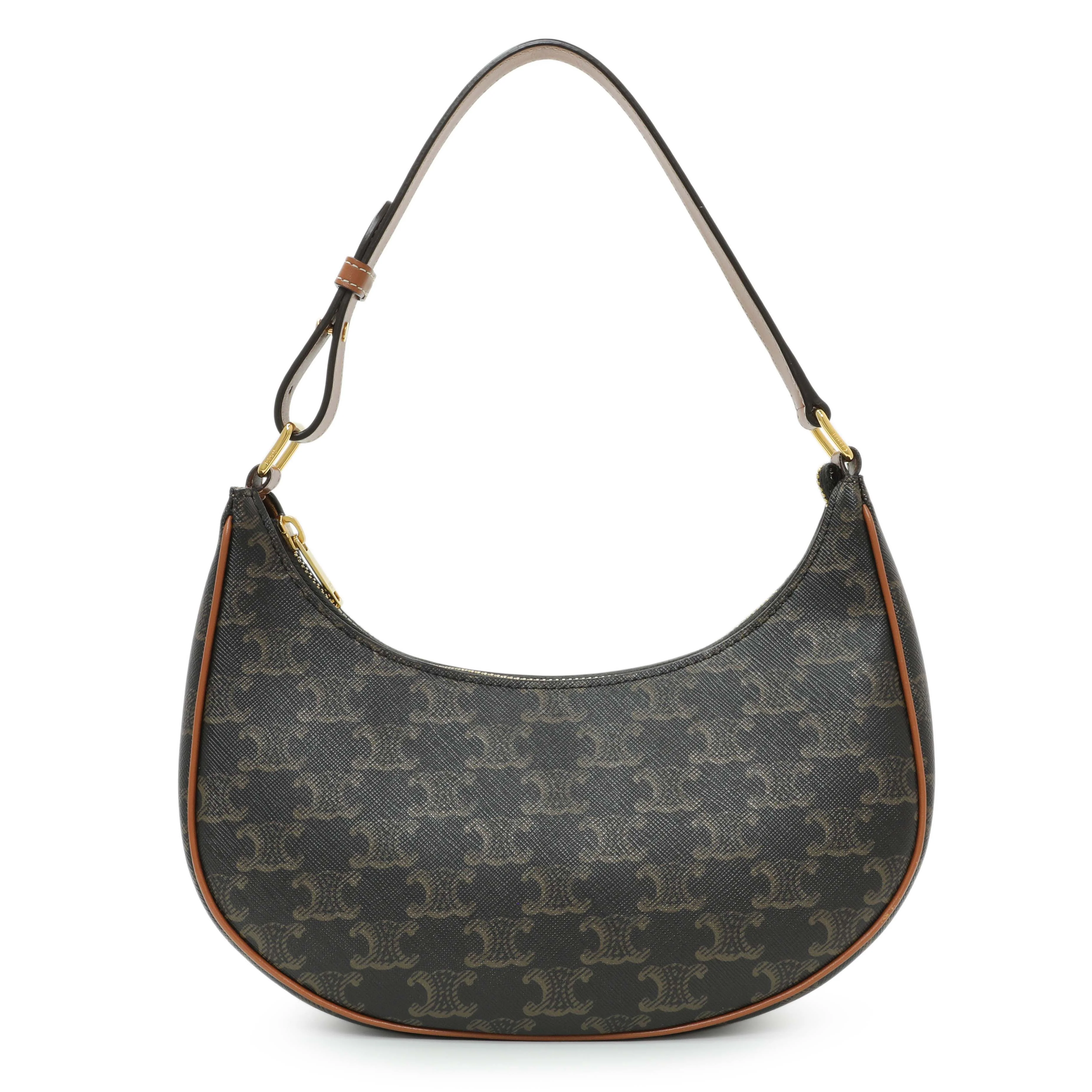 Celine Triomphe Canvas Calfskin Ava Shoulder Bag