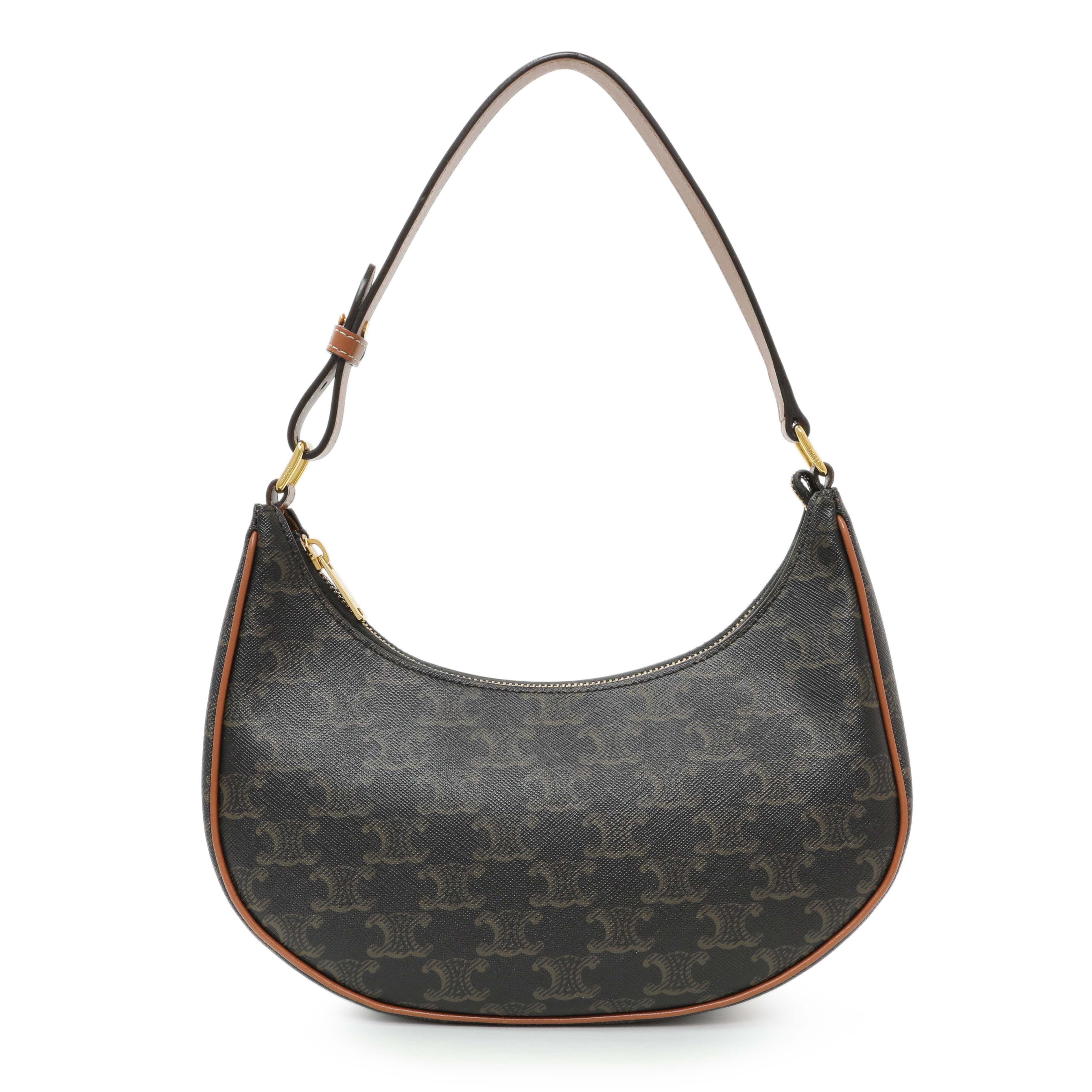 Celine Triomphe Canvas Calfskin Ava Shoulder Bag