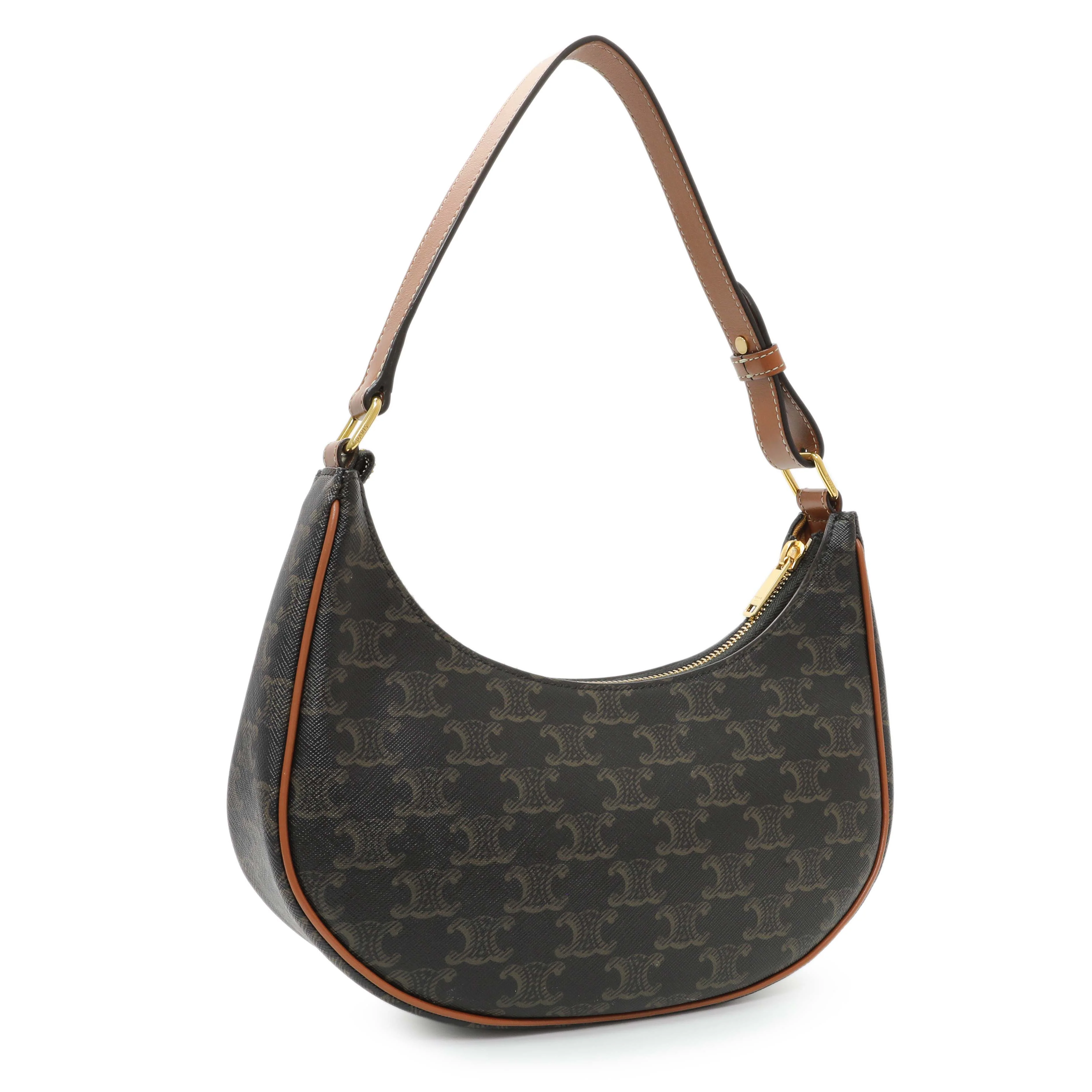 Celine Triomphe Canvas Calfskin Ava Shoulder Bag - Image 2