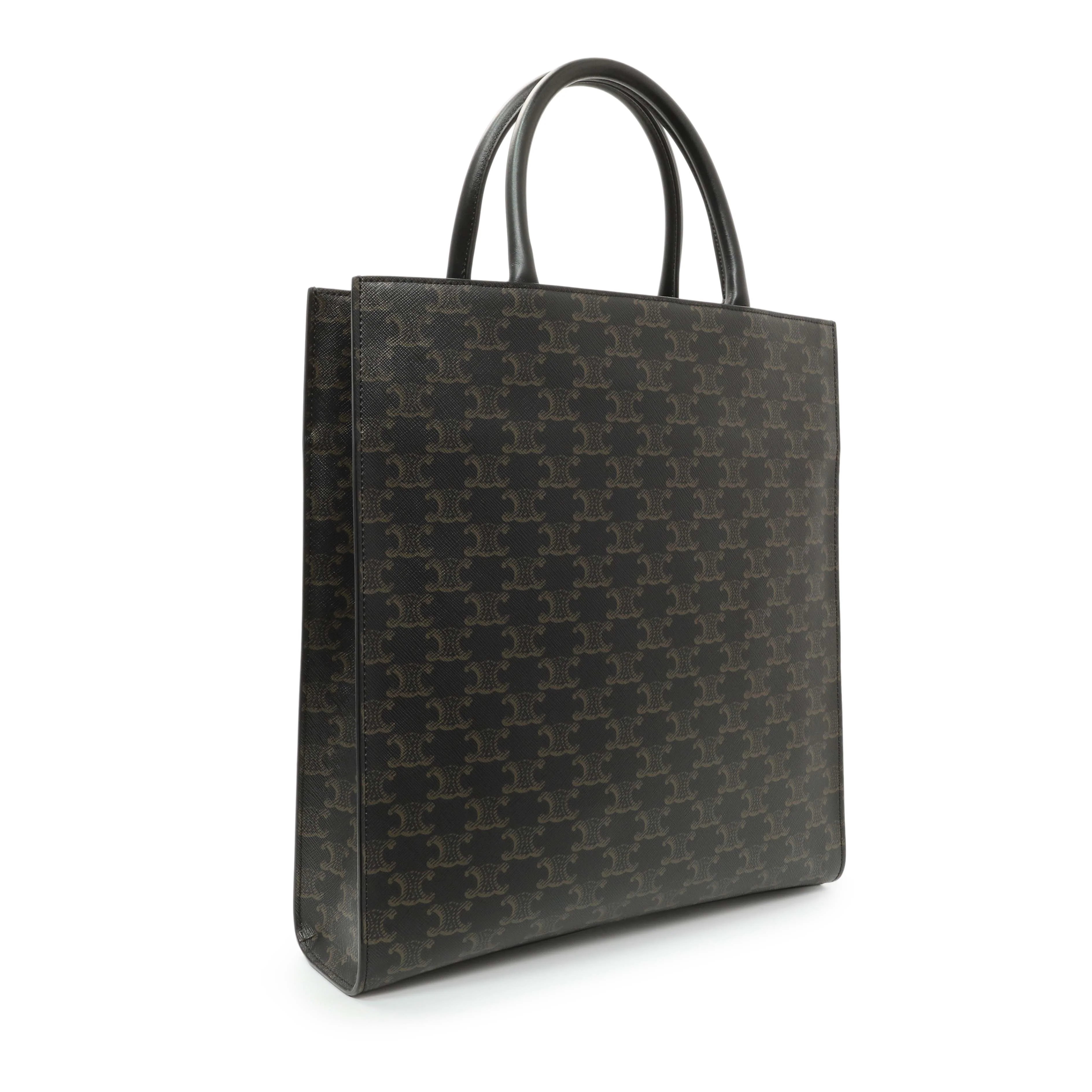 Celine Triomphe Canvas Calfskin Medium Vertical Cabas - Image 2