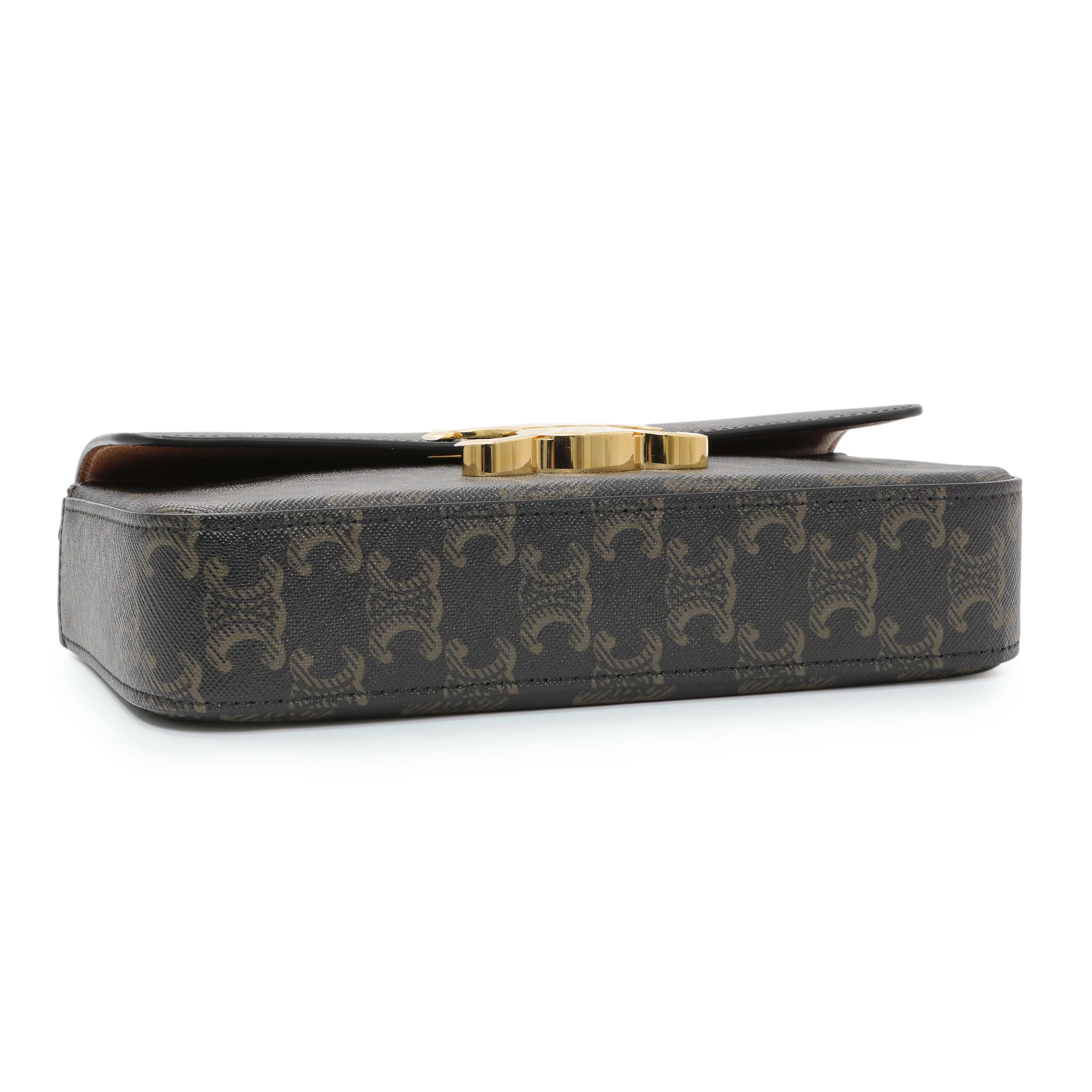 Celine Triomphe Canvas Claude Chain Shoulder Bag - Image 3