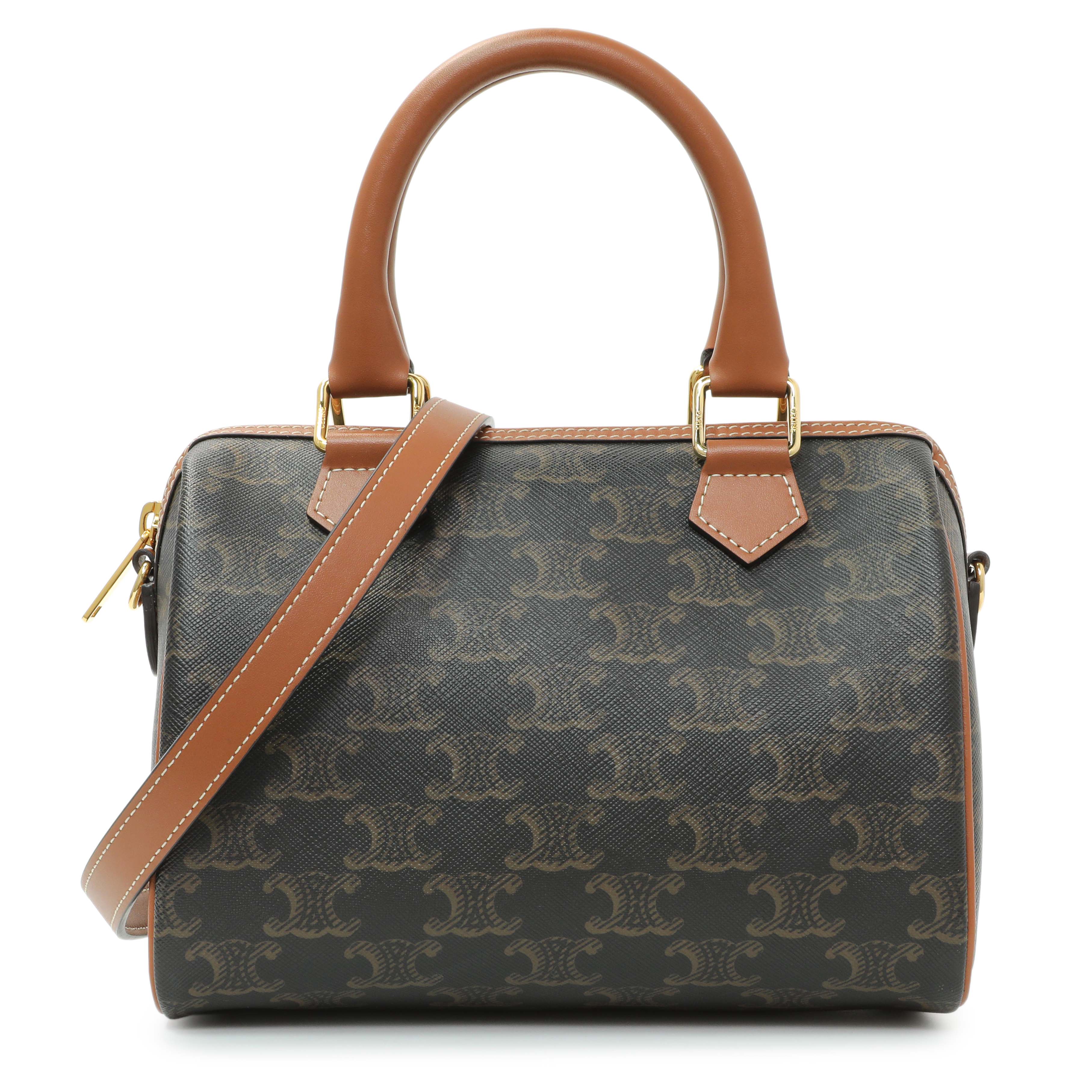 Celine Triomphe Canvas Small Boston Bag