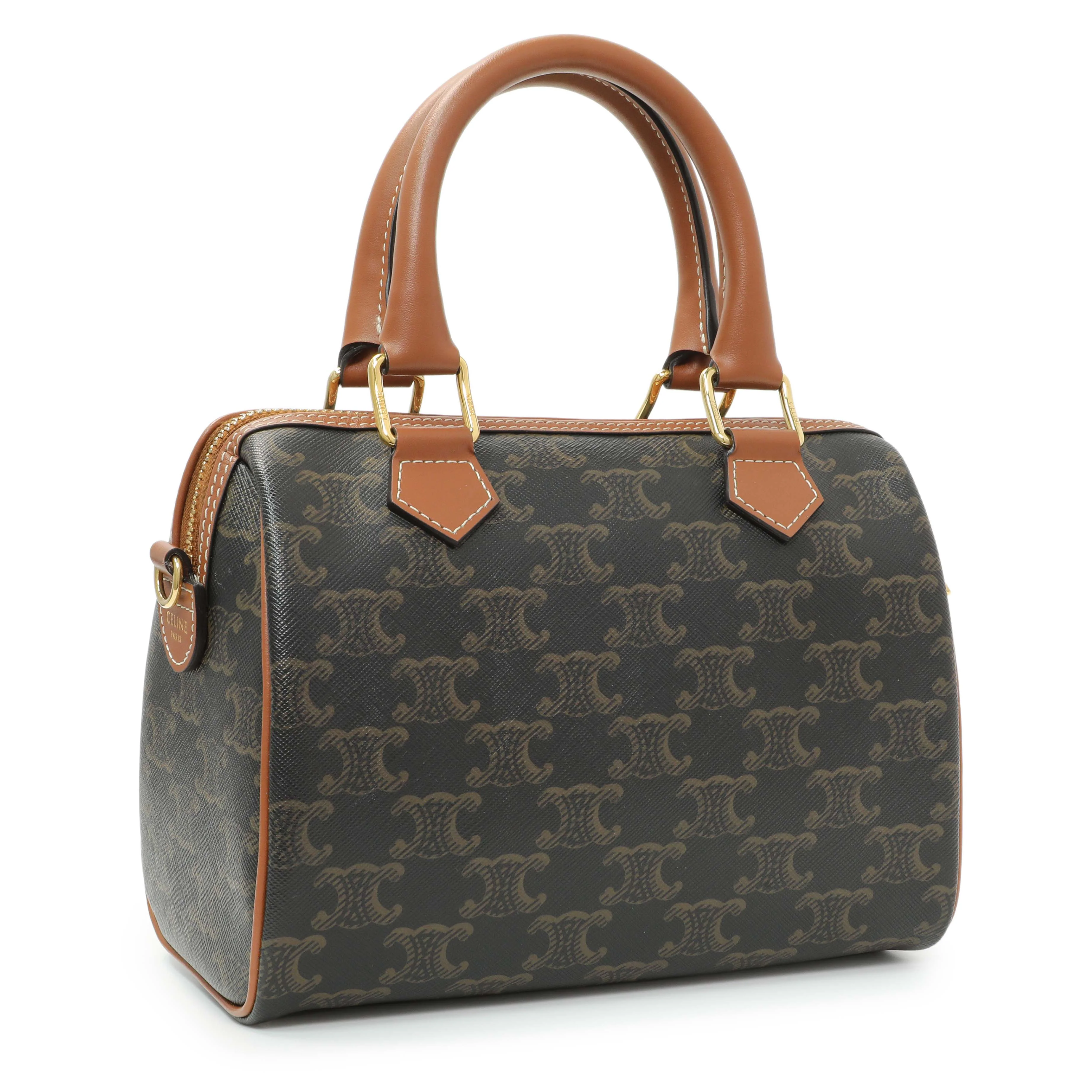 Celine Triomphe Canvas Small Boston Bag - Image 2