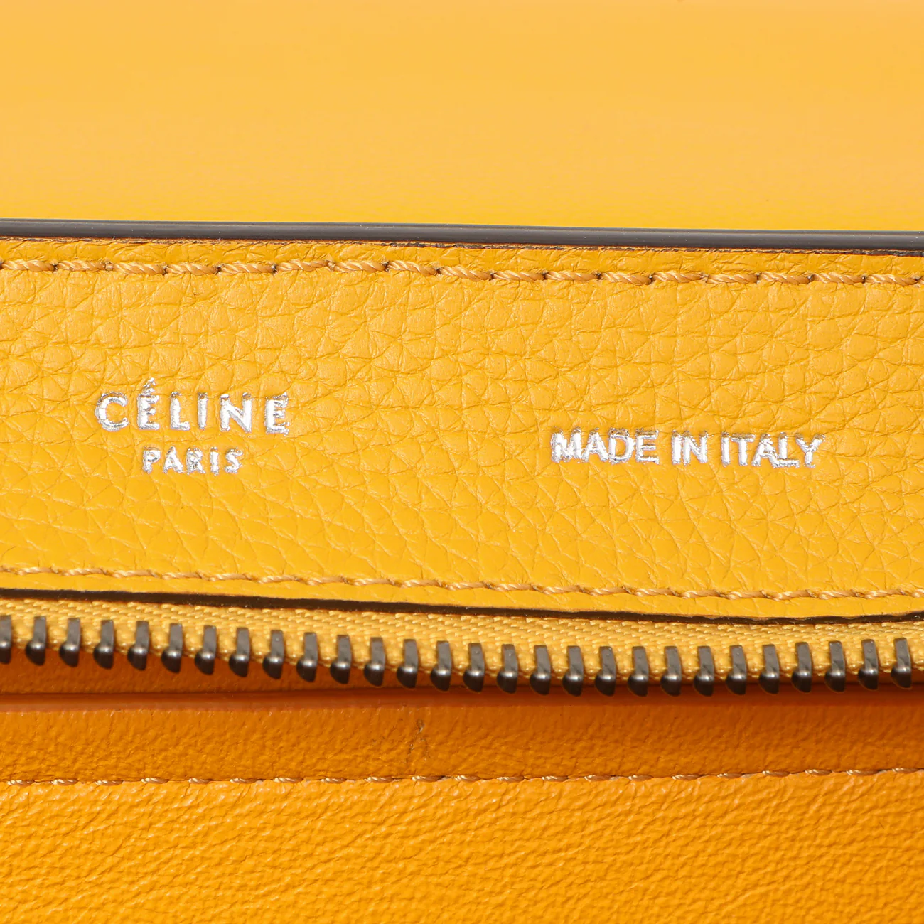 Celine Yellow Drummed Calfskin Suede Medium Trapeze - Image 5
