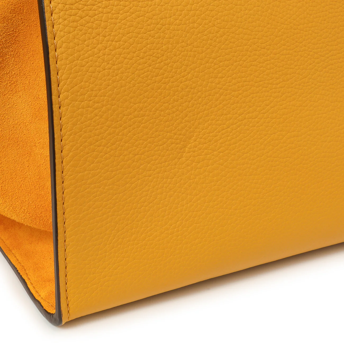 Celine Yellow Drummed Calfskin Suede Medium Trapeze - Image 7