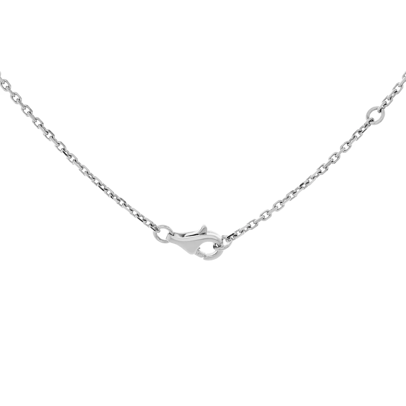 Chanel 18K White Gold Diamond Agate Camelia Sculpte Pendant Necklace - Image 3