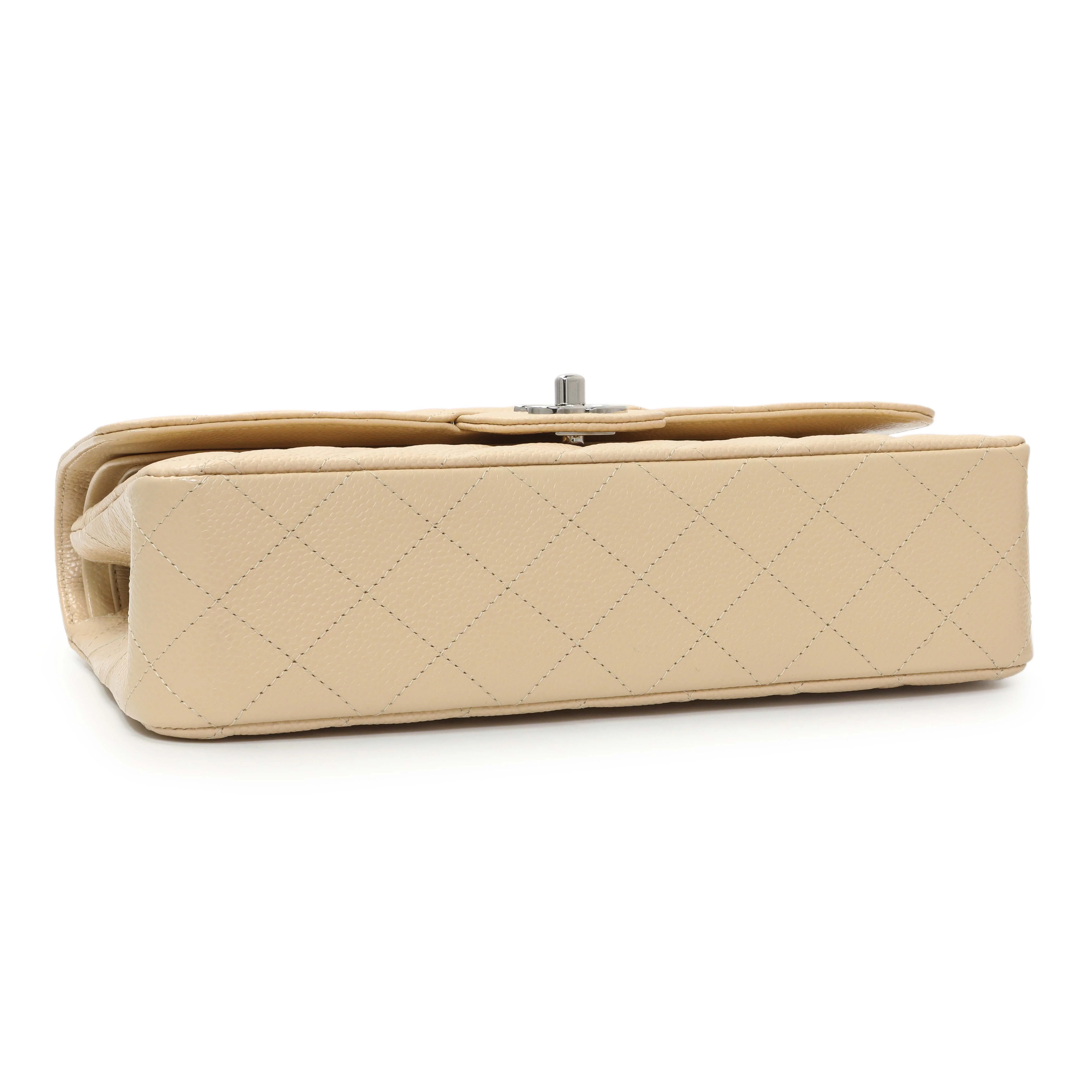 Chanel Beige Caviar Medium Classic Flap - Image 3