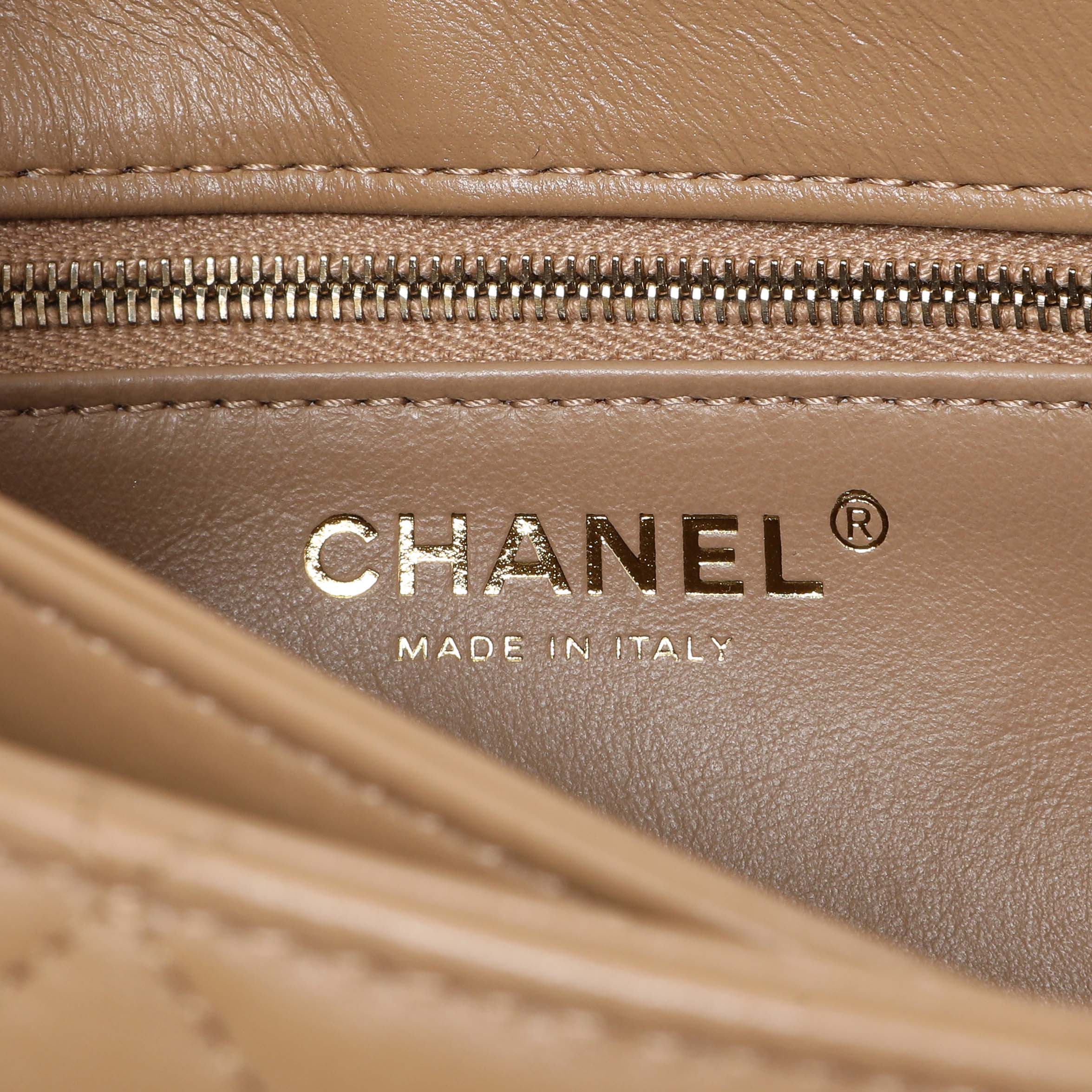Chanel Beige Lambskin Quilted Small Trendy CC Dual Handle Flap Bag - Image 6