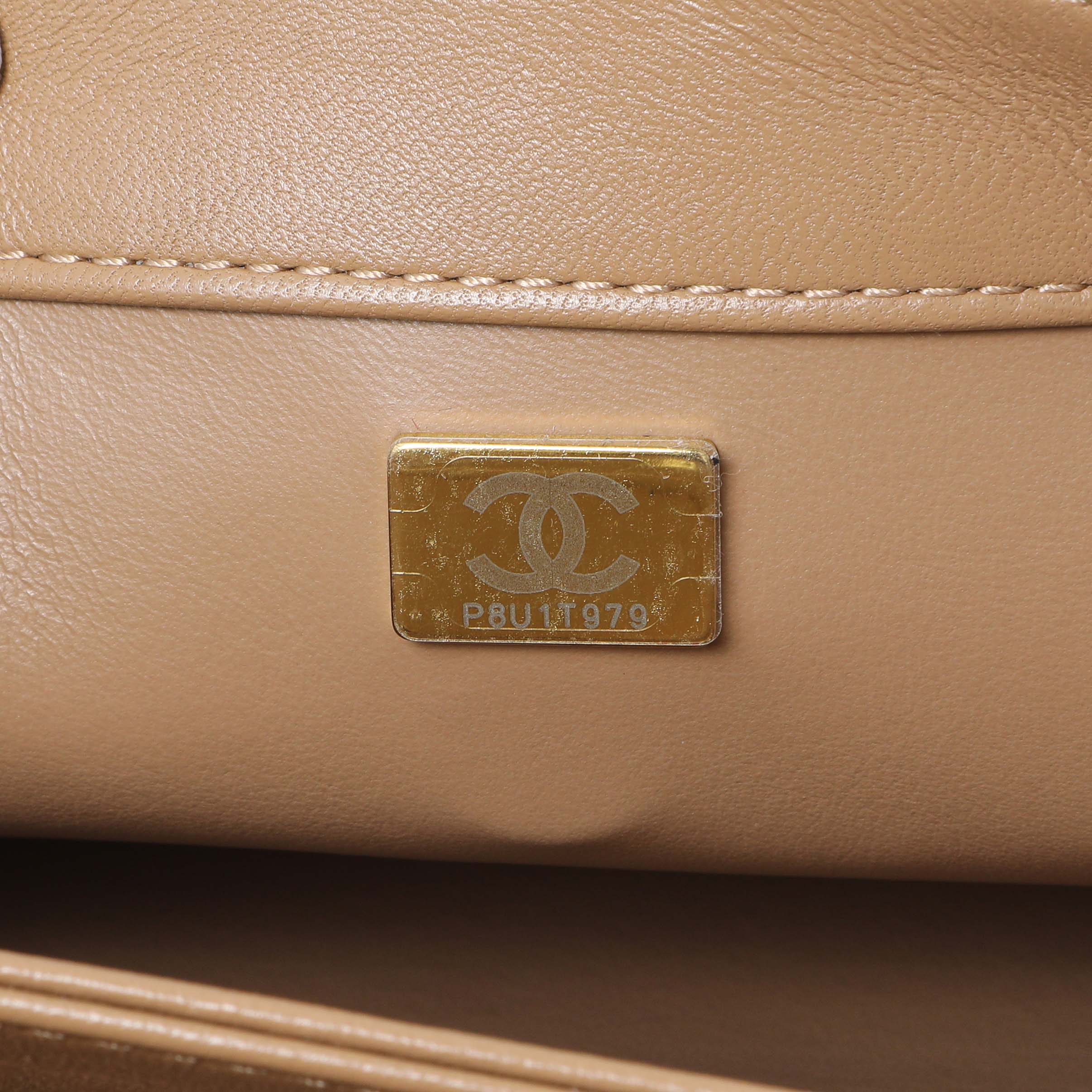 Chanel Beige Lambskin Quilted Small Trendy CC Dual Handle Flap Bag - Image 7