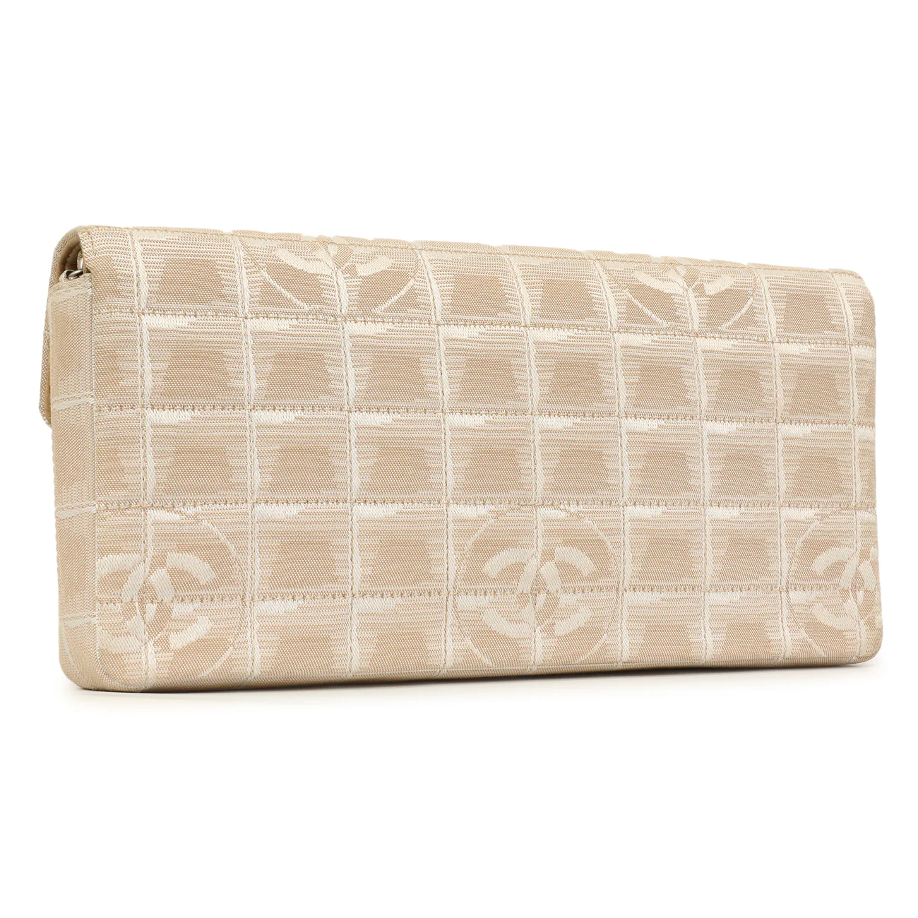 Chanel Beige Nylon Travel East West Flap - Image 2