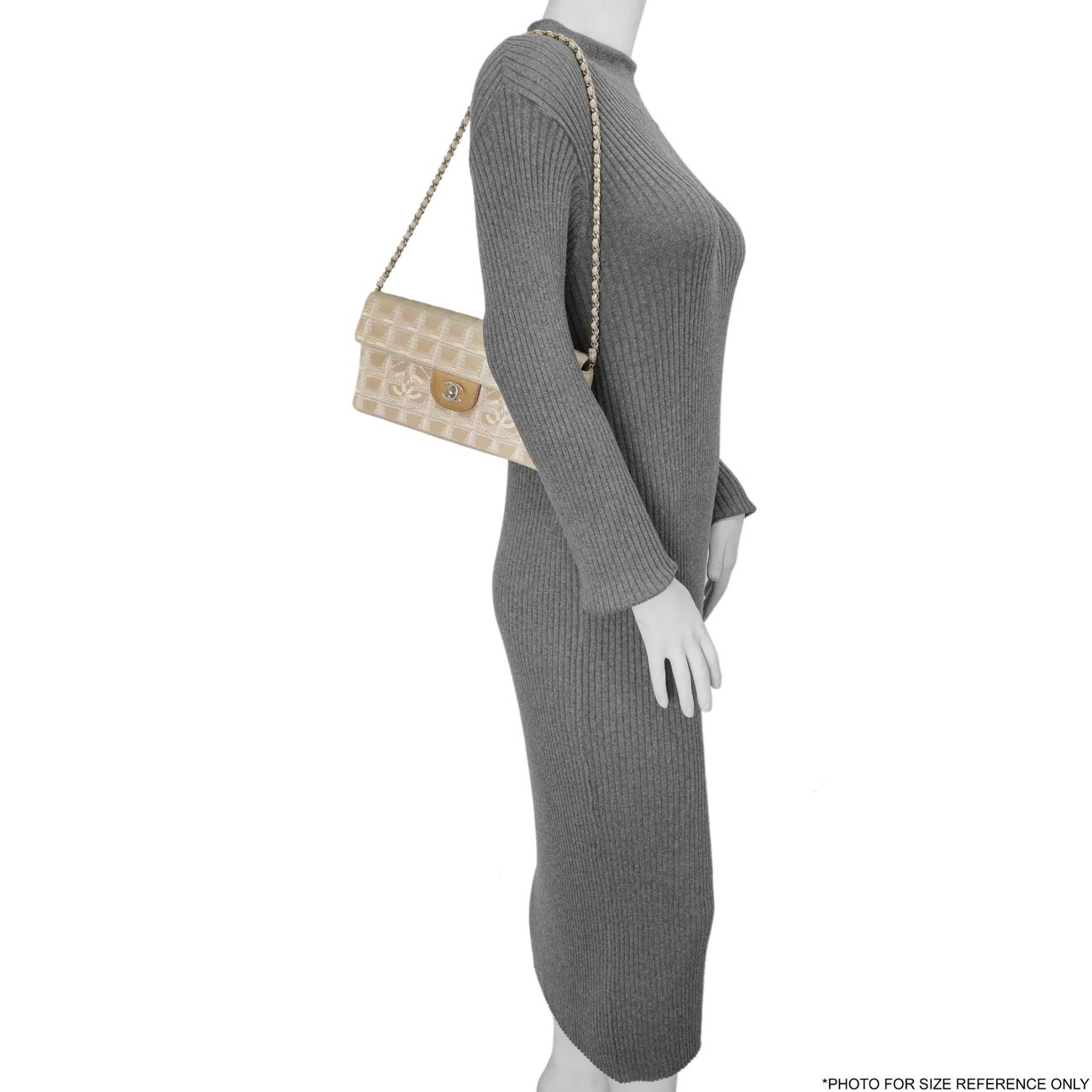 Chanel Beige Nylon Travel East West Flap - Image 8