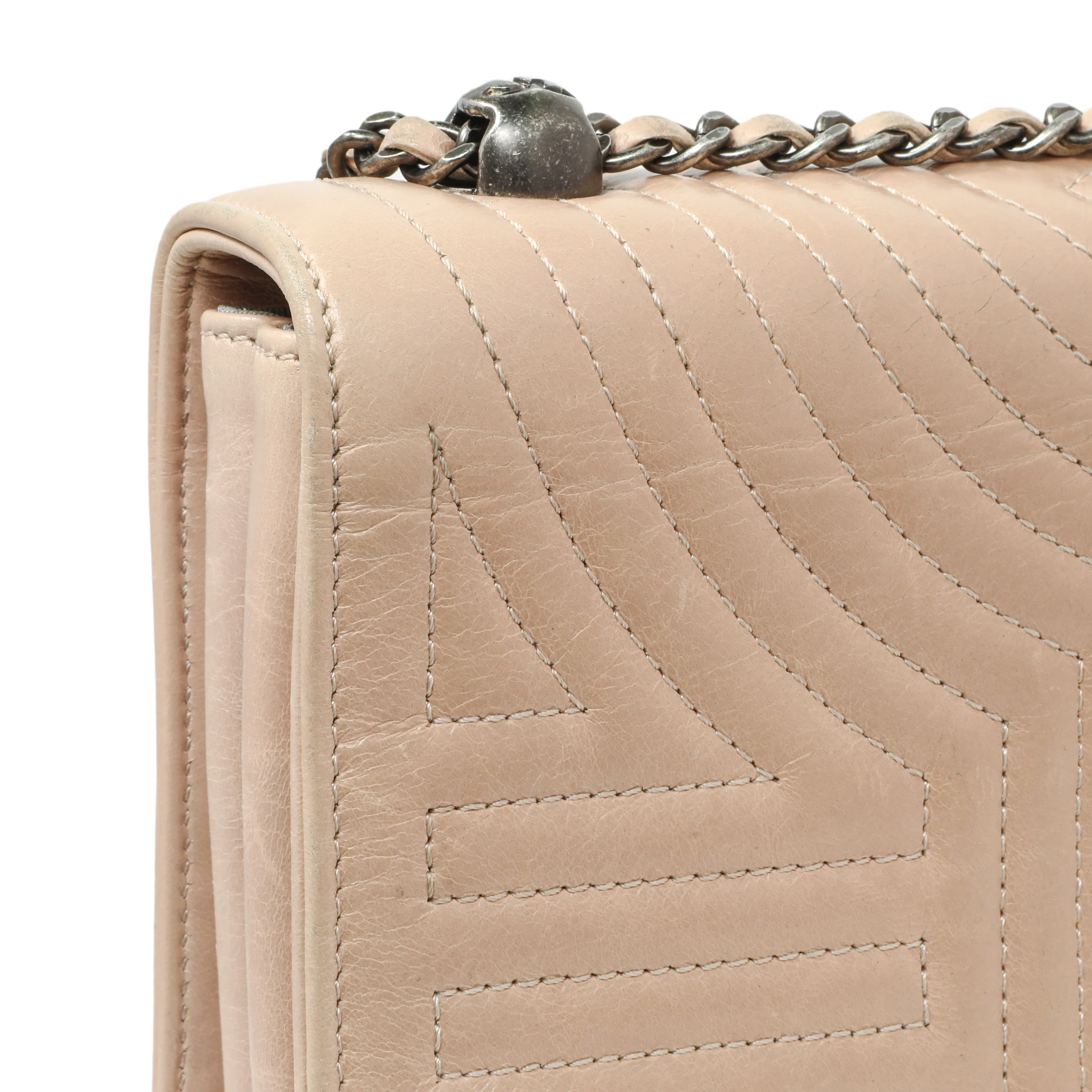 Chanel Beige Quilted Calfskin Medium Korean Garden Flap - Image 11