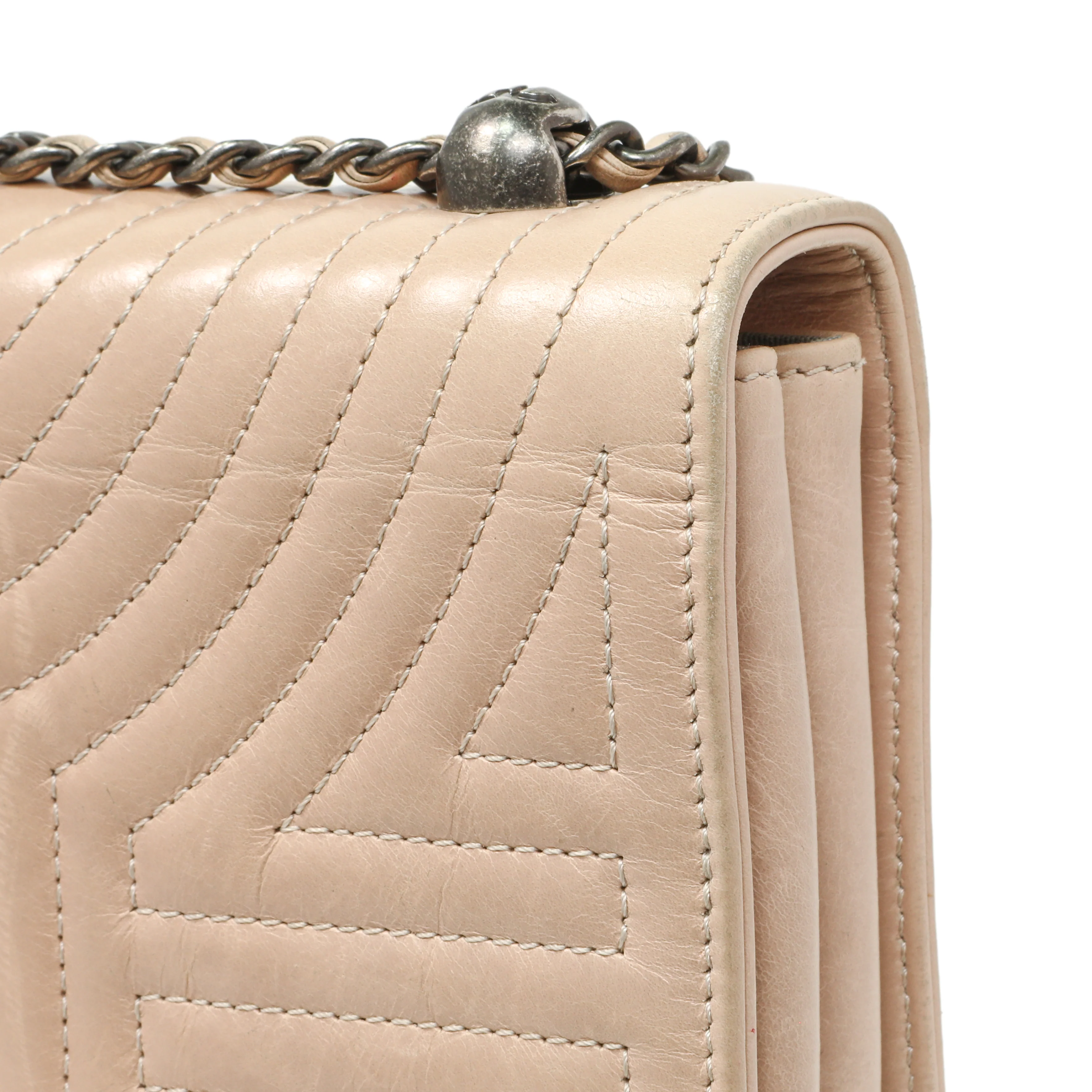 Chanel Beige Quilted Calfskin Medium Korean Garden Flap - Image 12