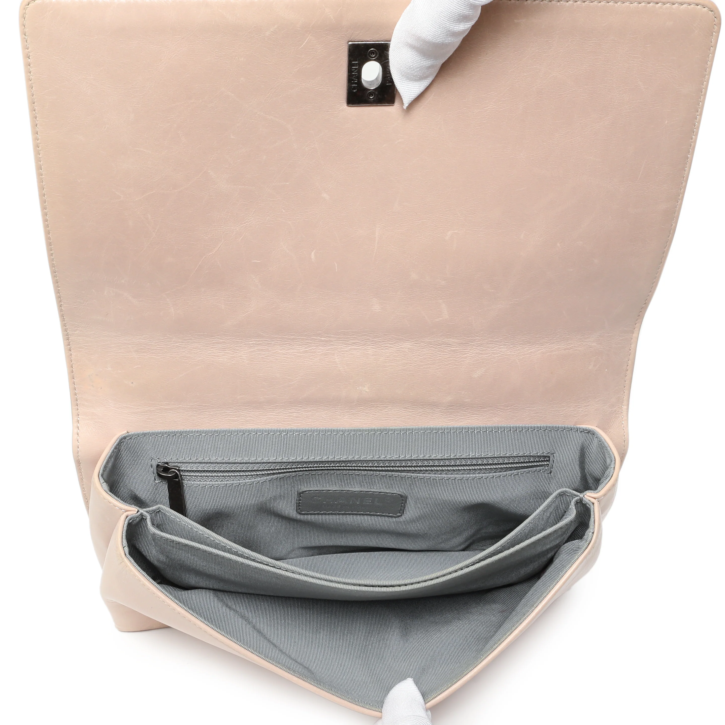 Chanel Beige Quilted Calfskin Medium Korean Garden Flap - Image 13