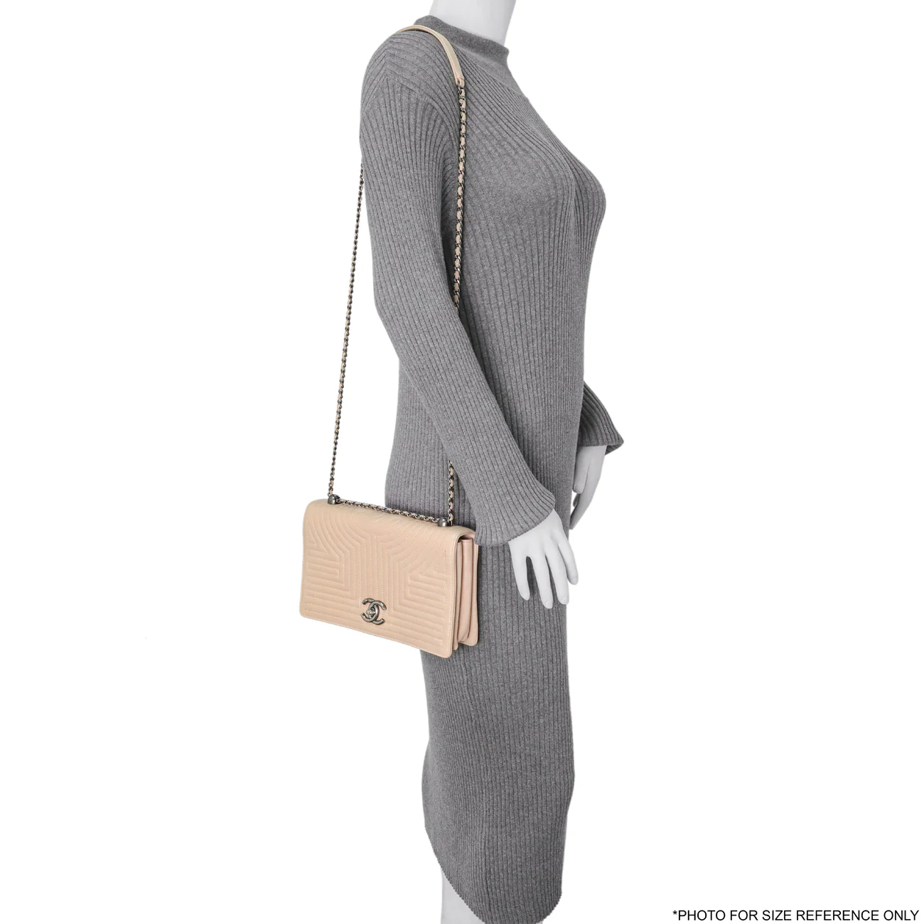 Chanel Beige Quilted Calfskin Medium Korean Garden Flap - Image 17