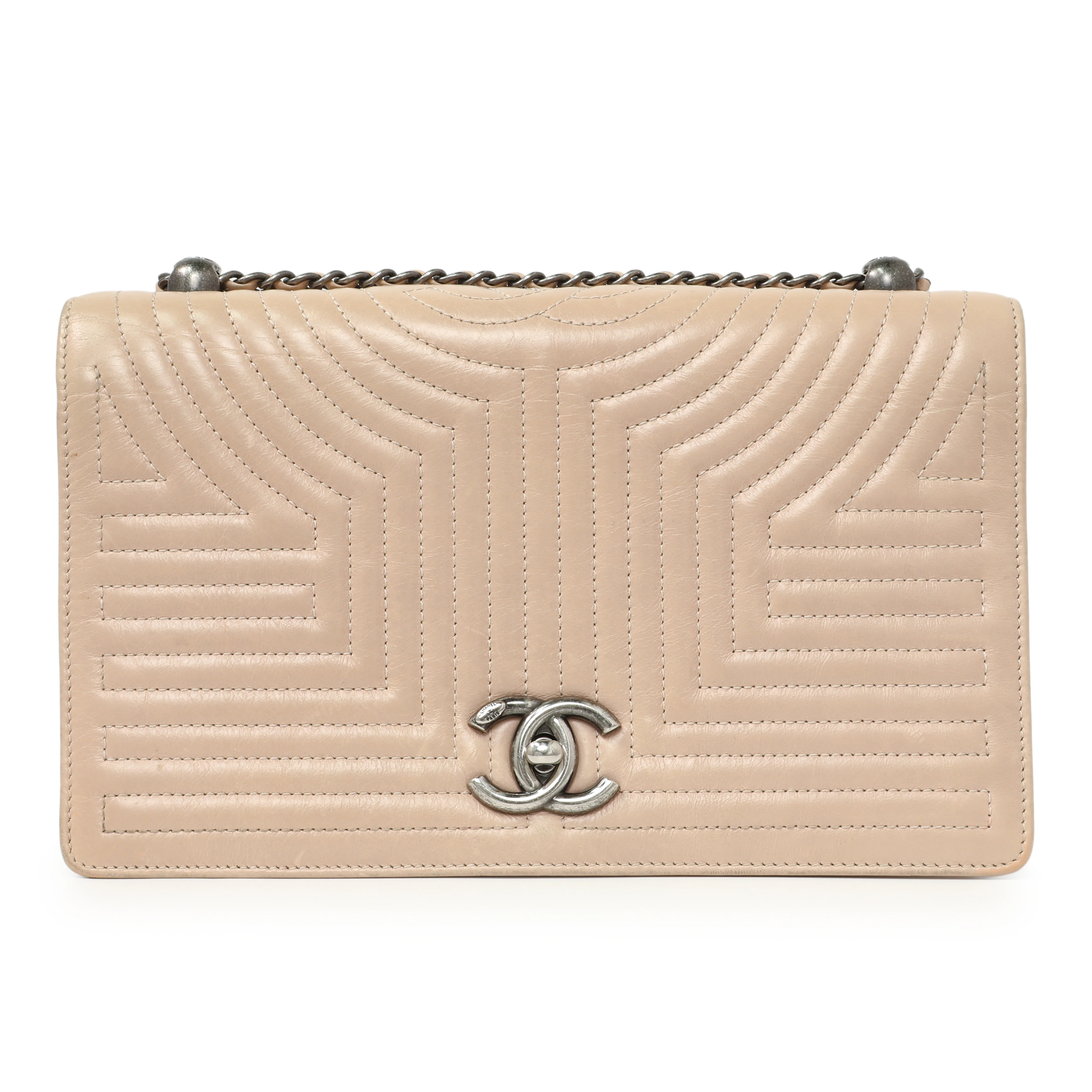 Chanel Beige Quilted Calfskin Medium Korean Garden Flap - Image 2