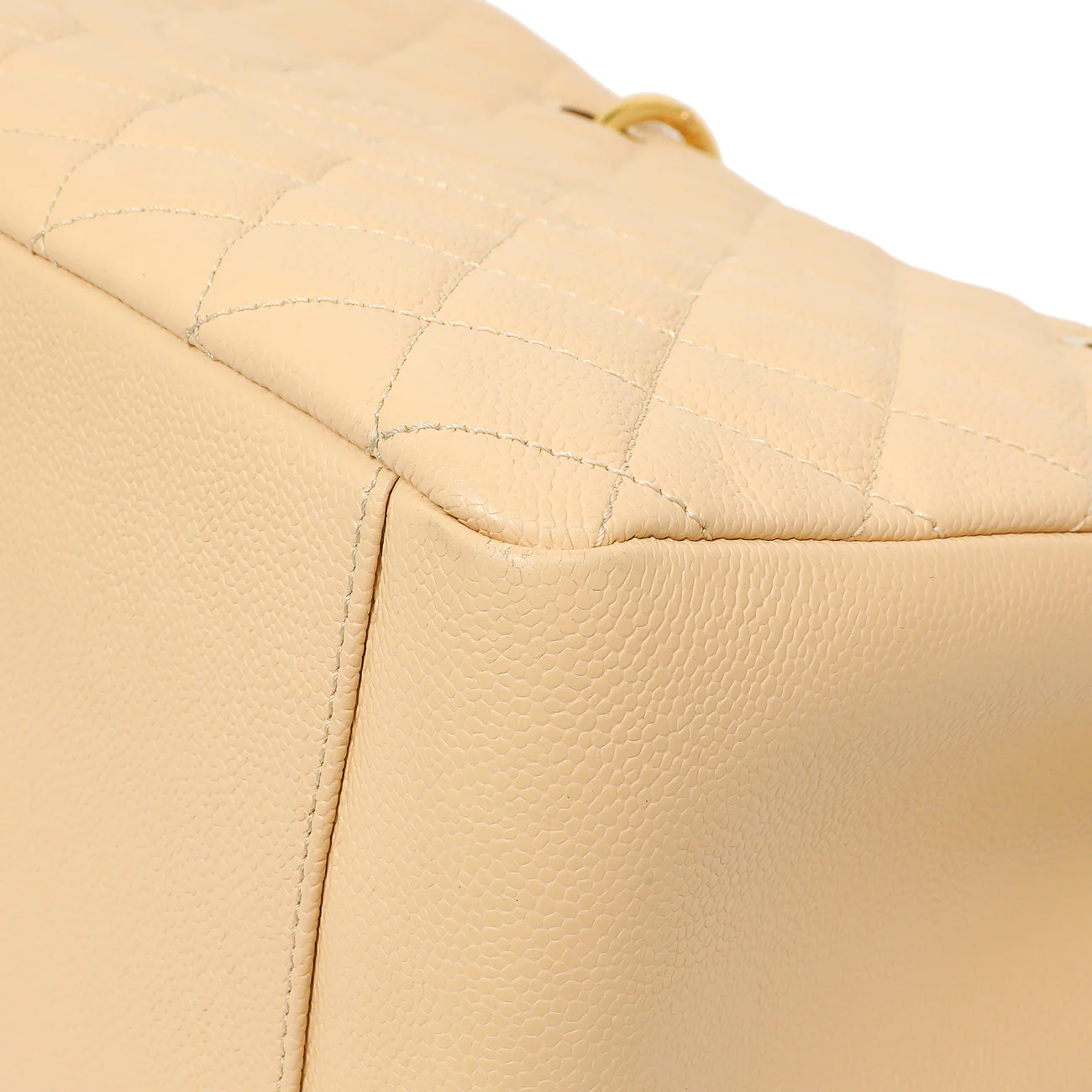 Chanel Beige Quilted Caviar Grand Shopping Tote GST - Image 5