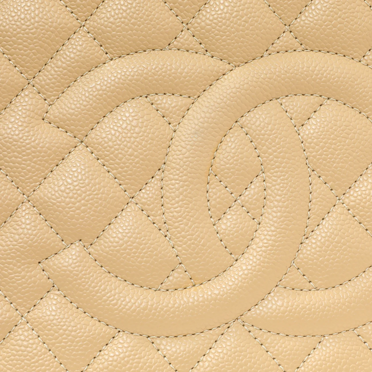 Chanel Beige Quilted Caviar Grand Shopping Tote GST - Image 11