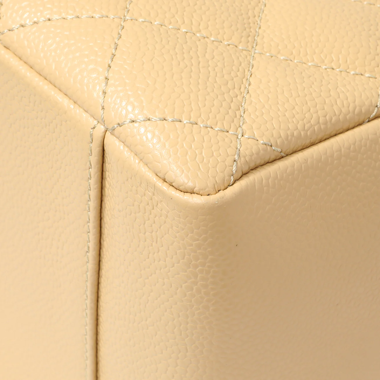 Chanel Beige Quilted Caviar Grand Shopping Tote GST - Image 5