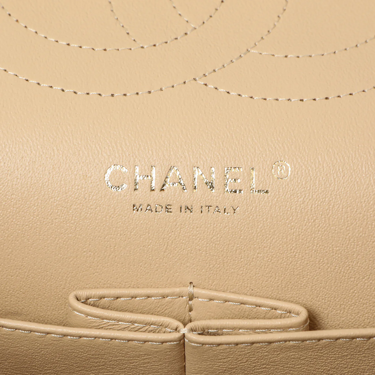 Chanel Beige Quilted Caviar Jumbo Classic Double Flap - Image 6