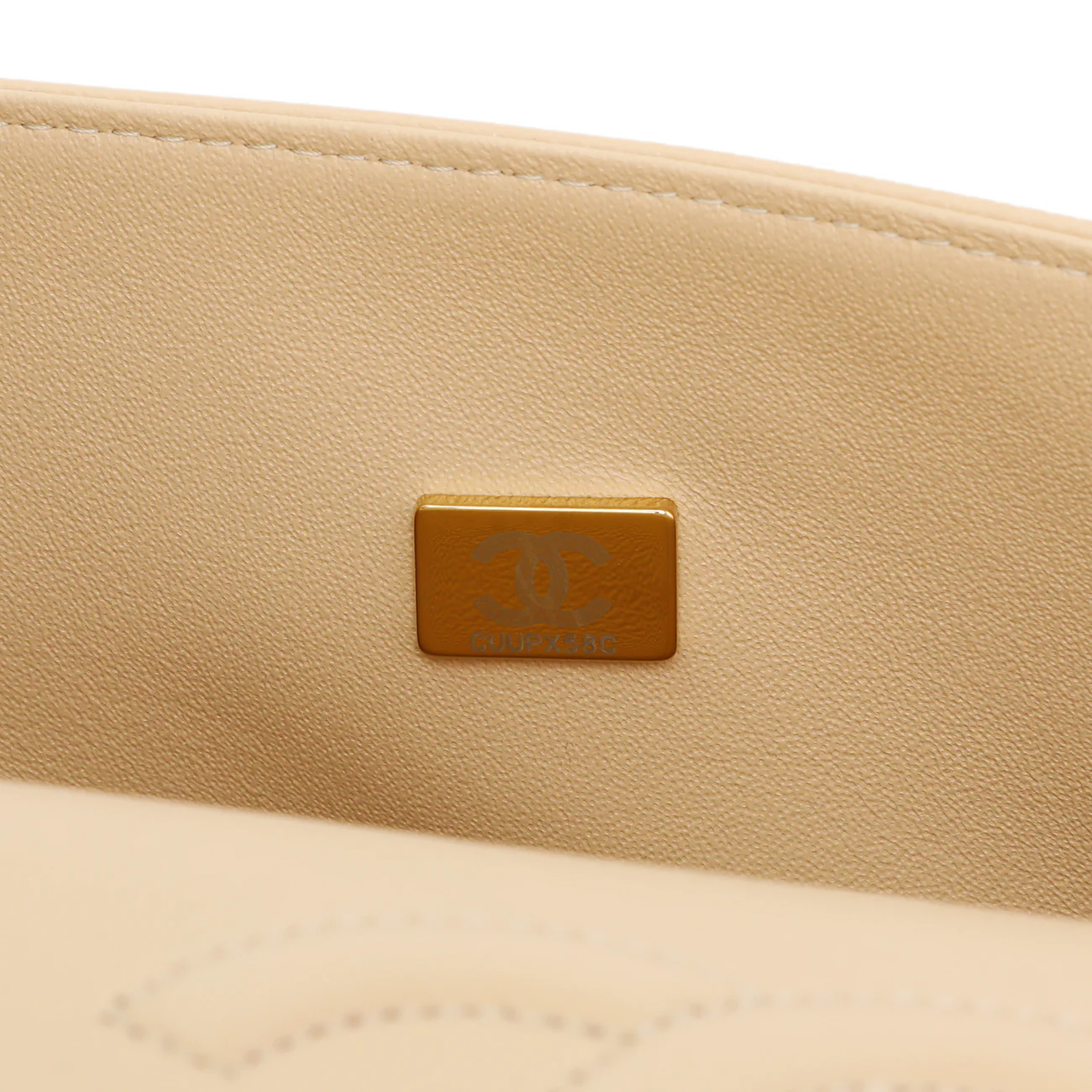 Chanel Beige Quilted Caviar Medium Double Flap - Image 6
