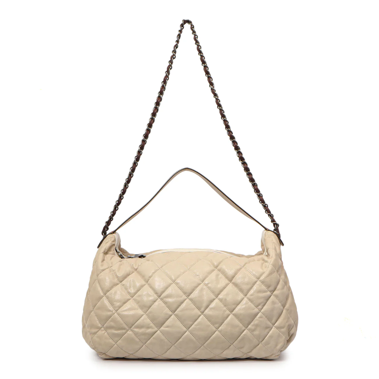 Chanel Beige Quilted Iridescent Calfskin Coco Daily