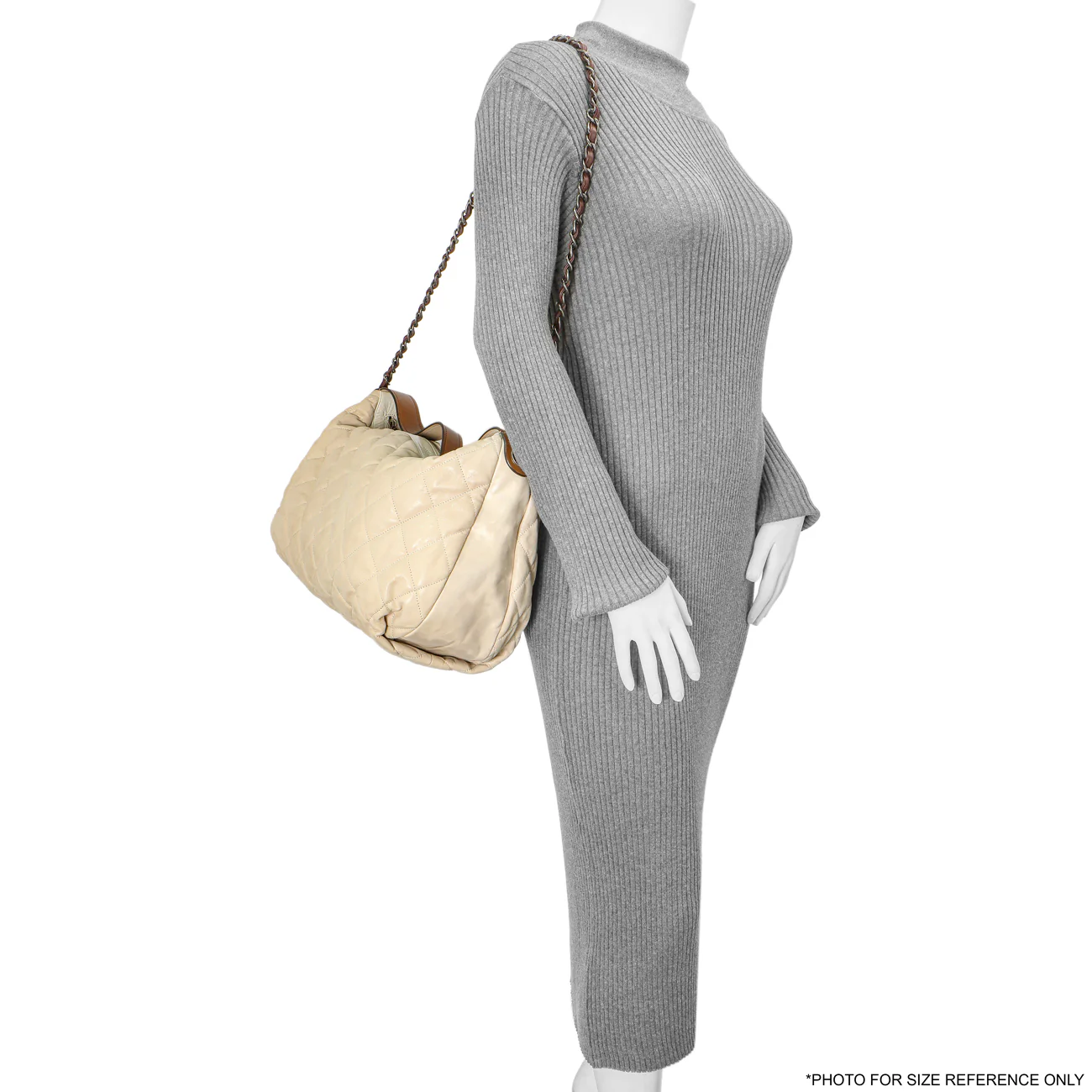 Chanel Beige Quilted Iridescent Calfskin Coco Daily - Image 11