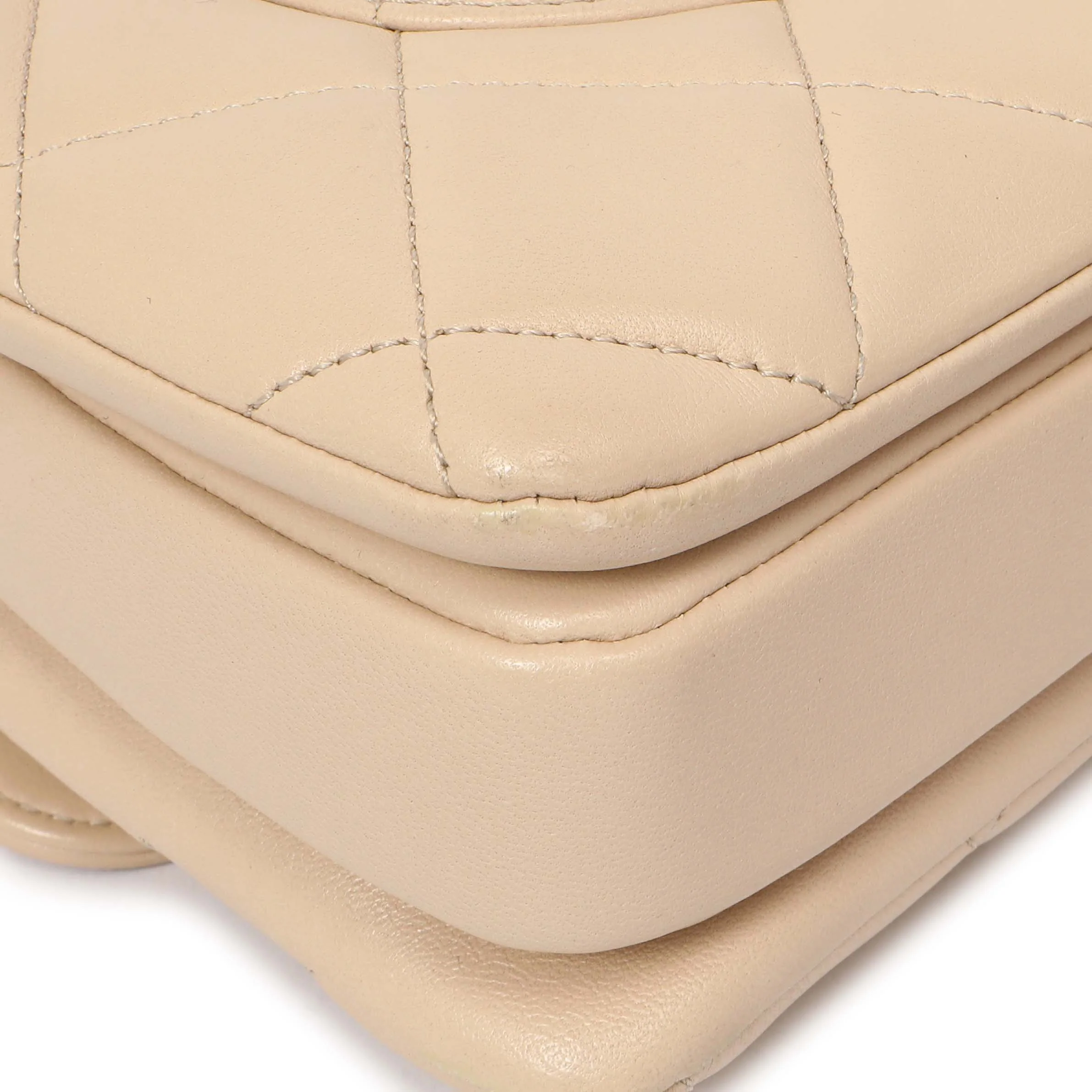 Chanel Beige Quilted Lambskin Small Trendy CC Flap Handle Bag - Image 6