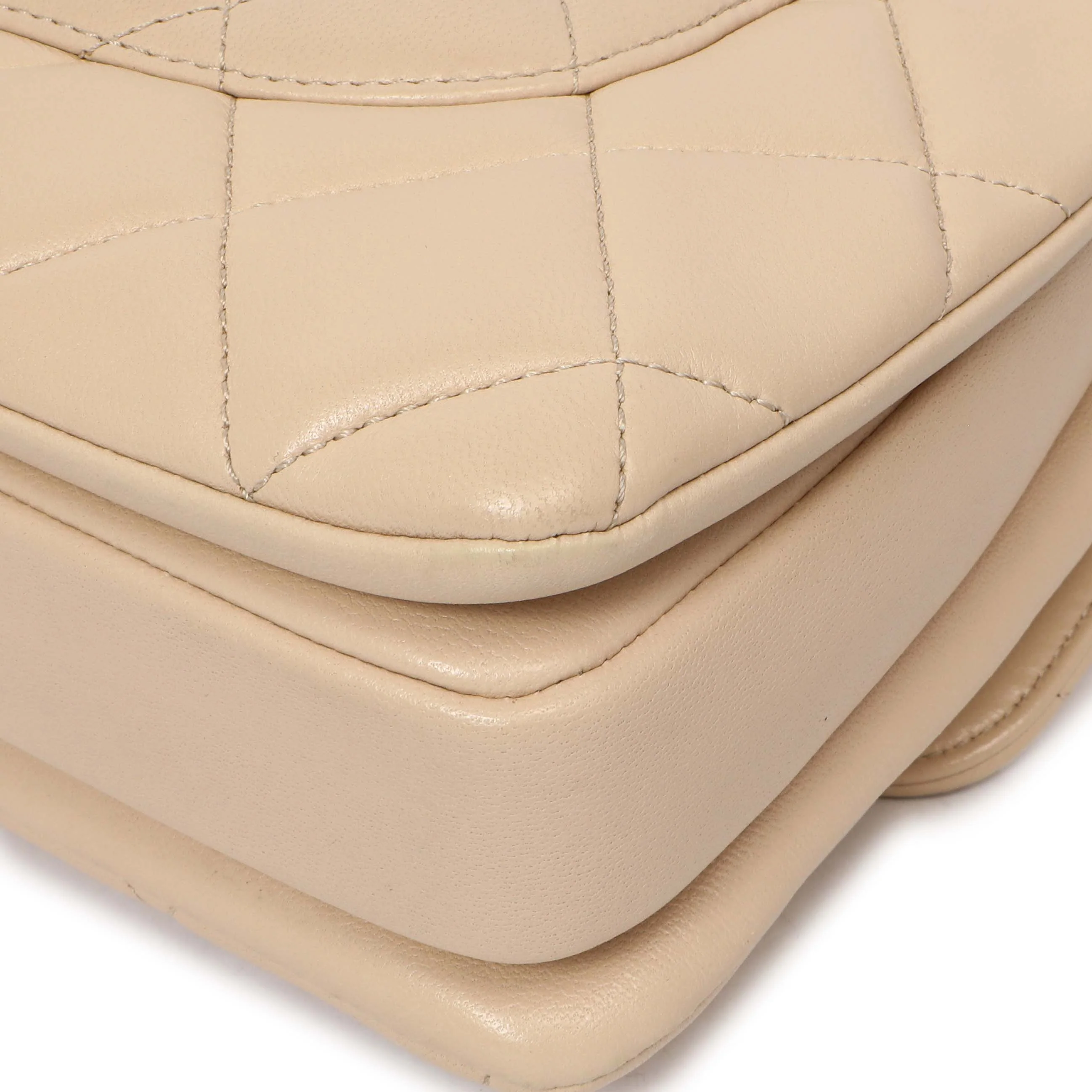 Chanel Beige Quilted Lambskin Small Trendy CC Flap Handle Bag - Image 7