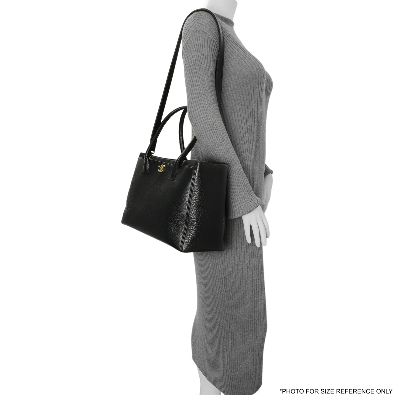 Chanel Black Calfskin Cerf Executive Shopper Tote - Image 13