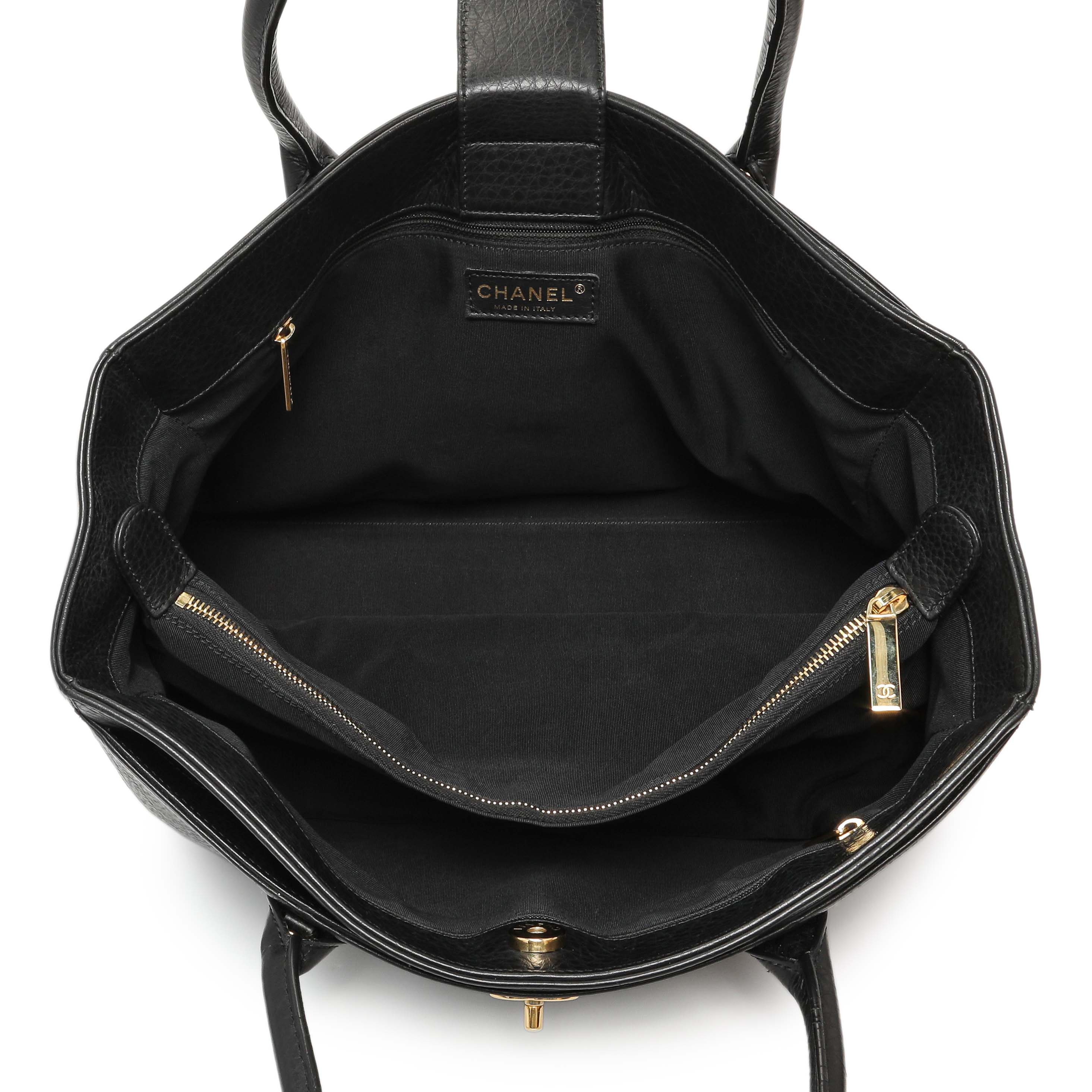 Chanel Black Calfskin Cerf Executive Shopper Tote - Image 8