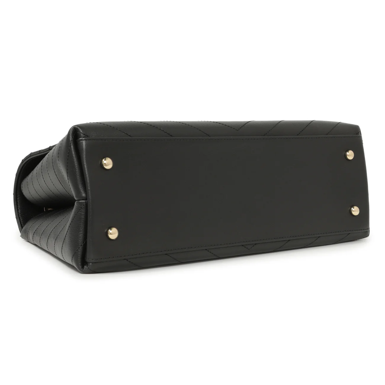 Chanel Black Calfskin Medium Chevron Chic Top Handle Flap - Image 3