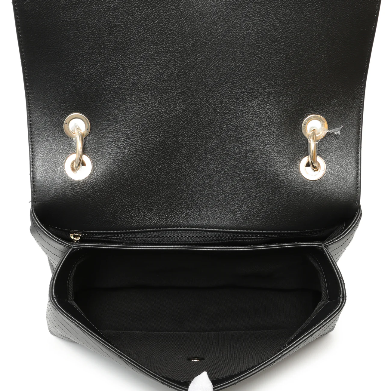 Chanel Black Calfskin Medium Chevron Chic Top Handle Flap - Image 4