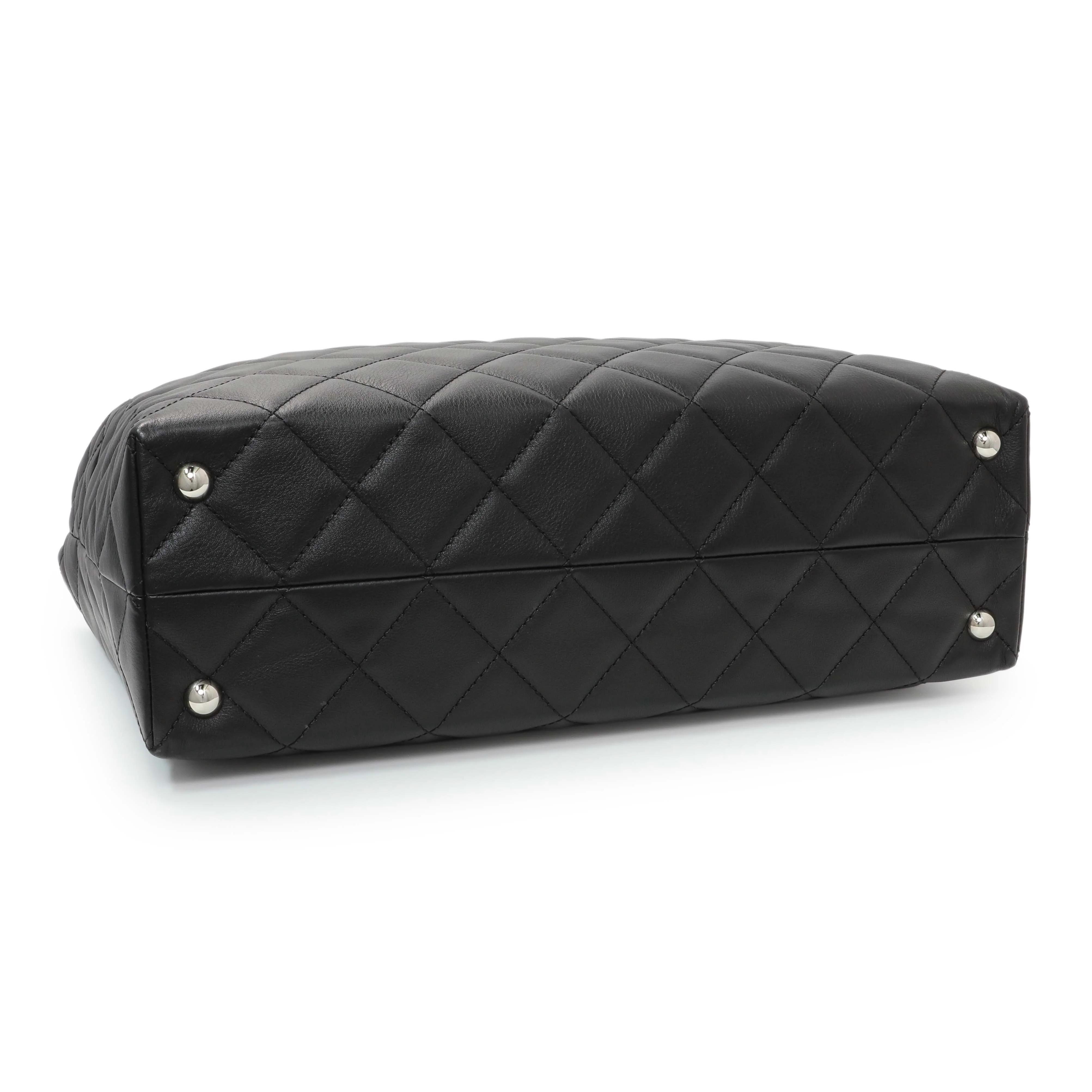 Chanel Black Calfskin Quilted Large In the Business Tote - Image 3