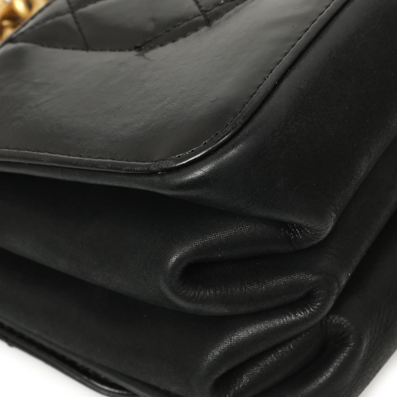Chanel Black Calfskin Quilted Small Straight Lined Flap - Image 6