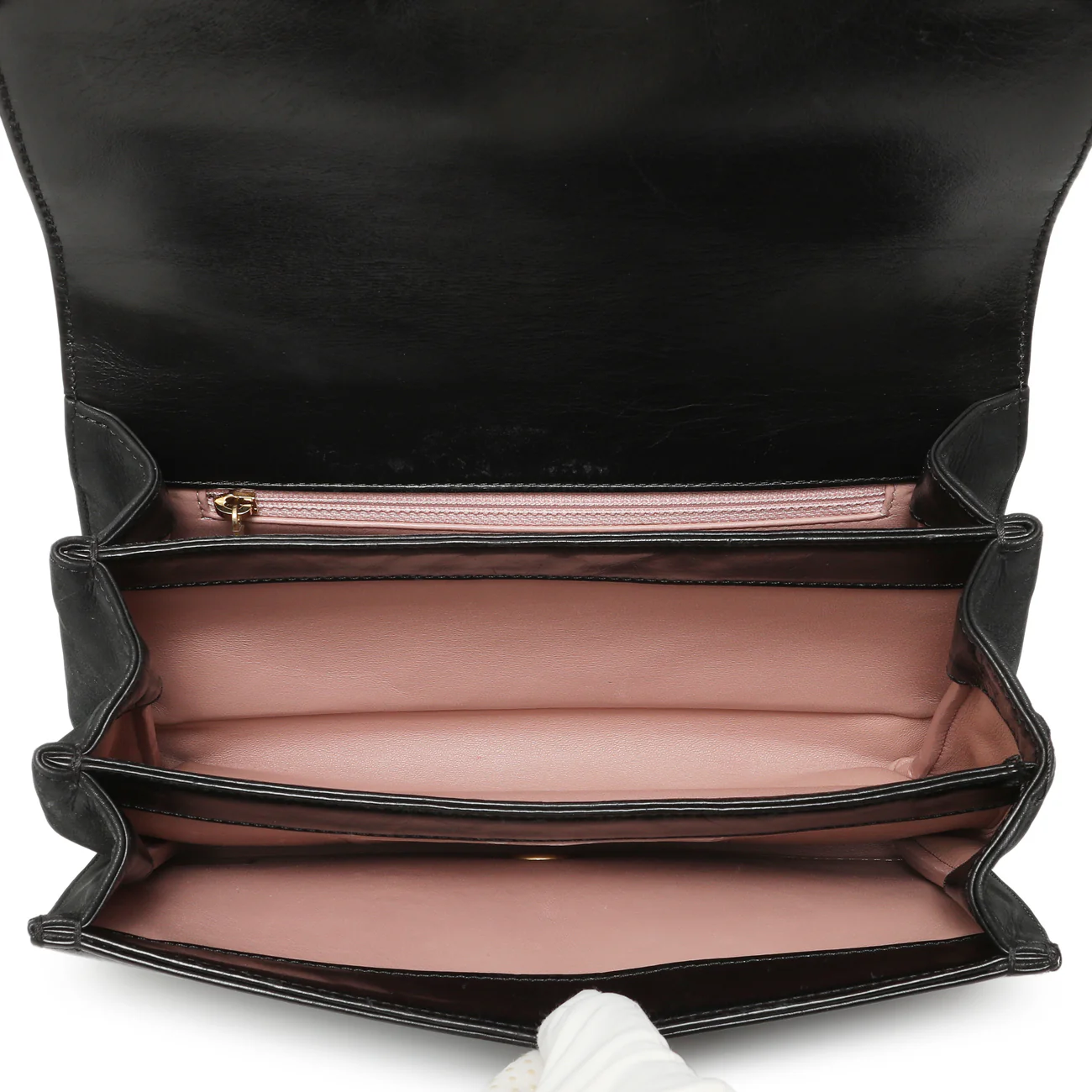 Chanel Black Calfskin Quilted Small Straight Lined Flap - Image 8