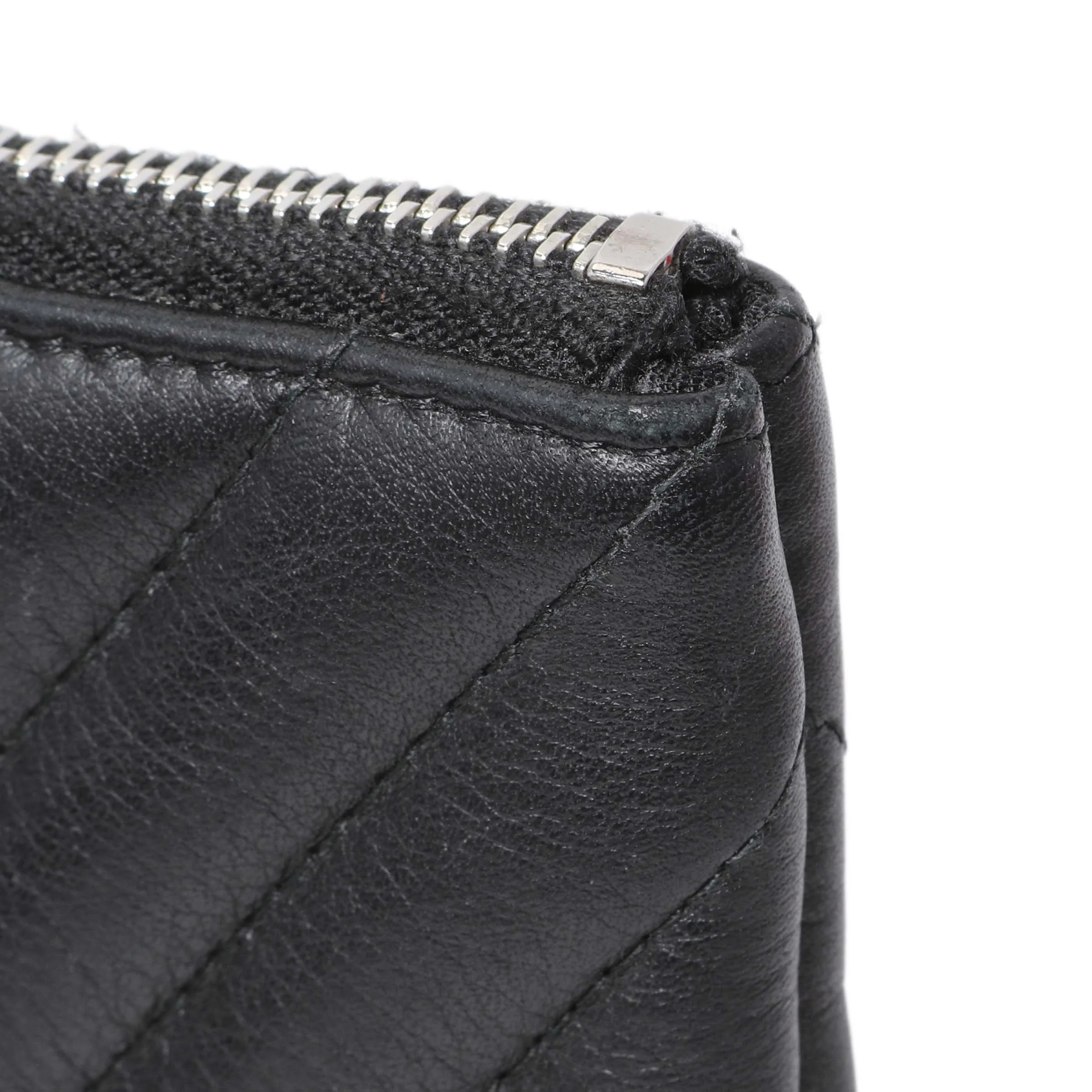 Chanel Black Calfskin Tassel Small Cosmetic Pouch - Image 10