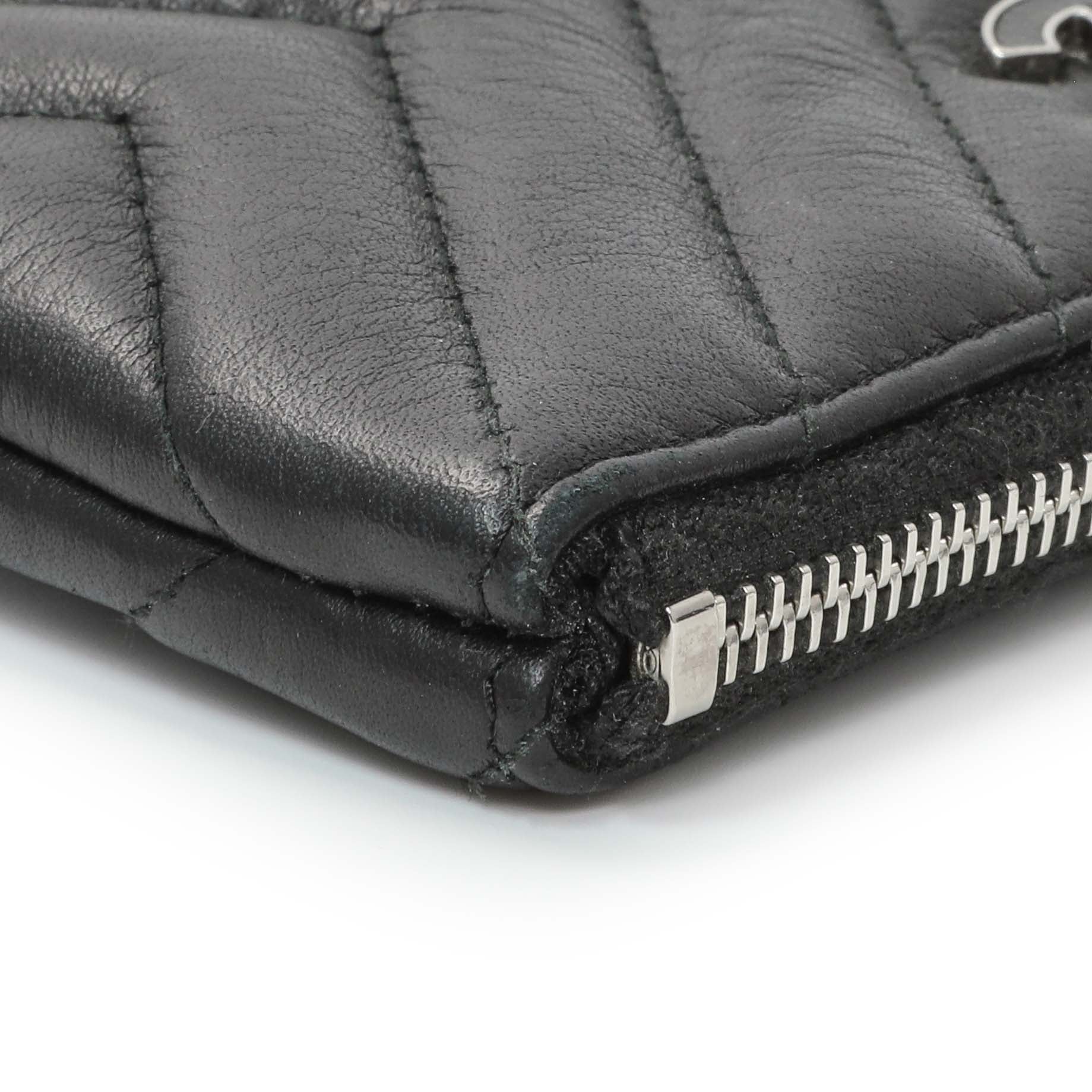 Chanel Black Calfskin Tassel Small Cosmetic Pouch - Image 7