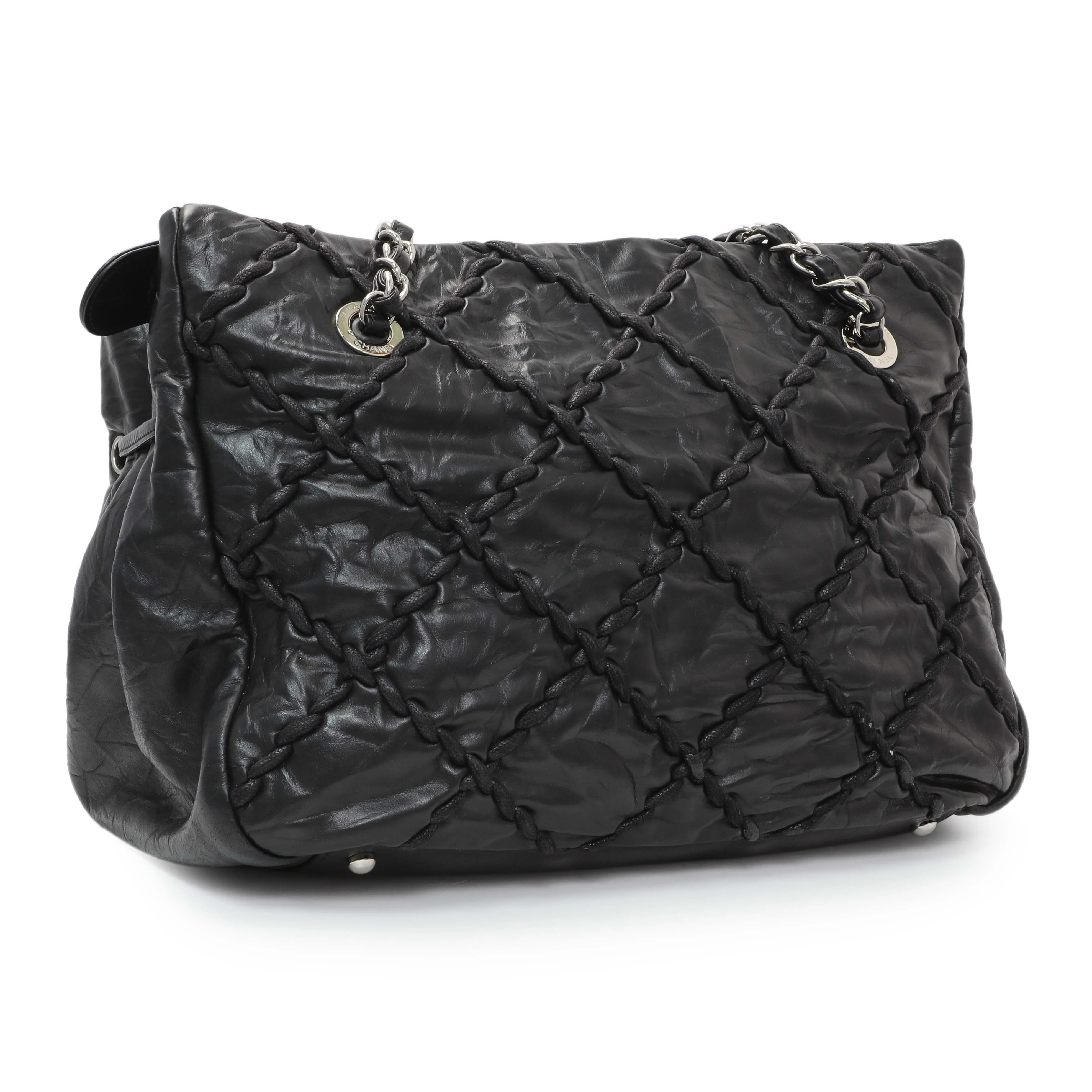 Chanel Black Calfskin Ultra Stitch Tote - Image 2
