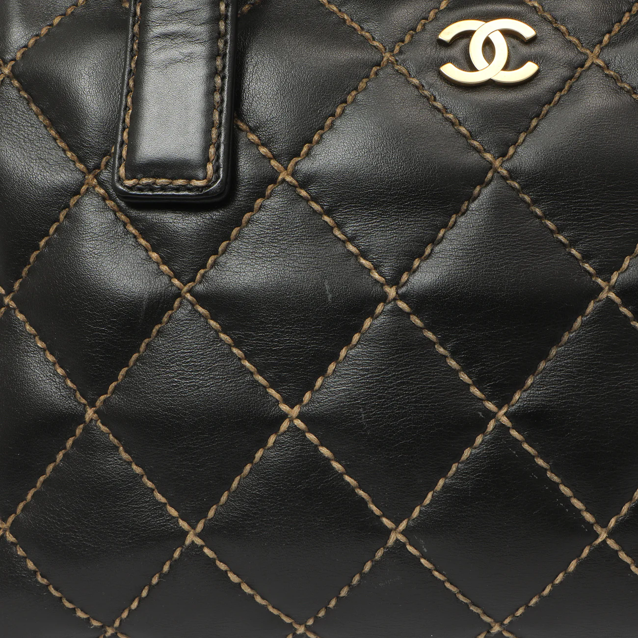 Chanel Black Calfskin Wild Stitch Top Handle - Image 11