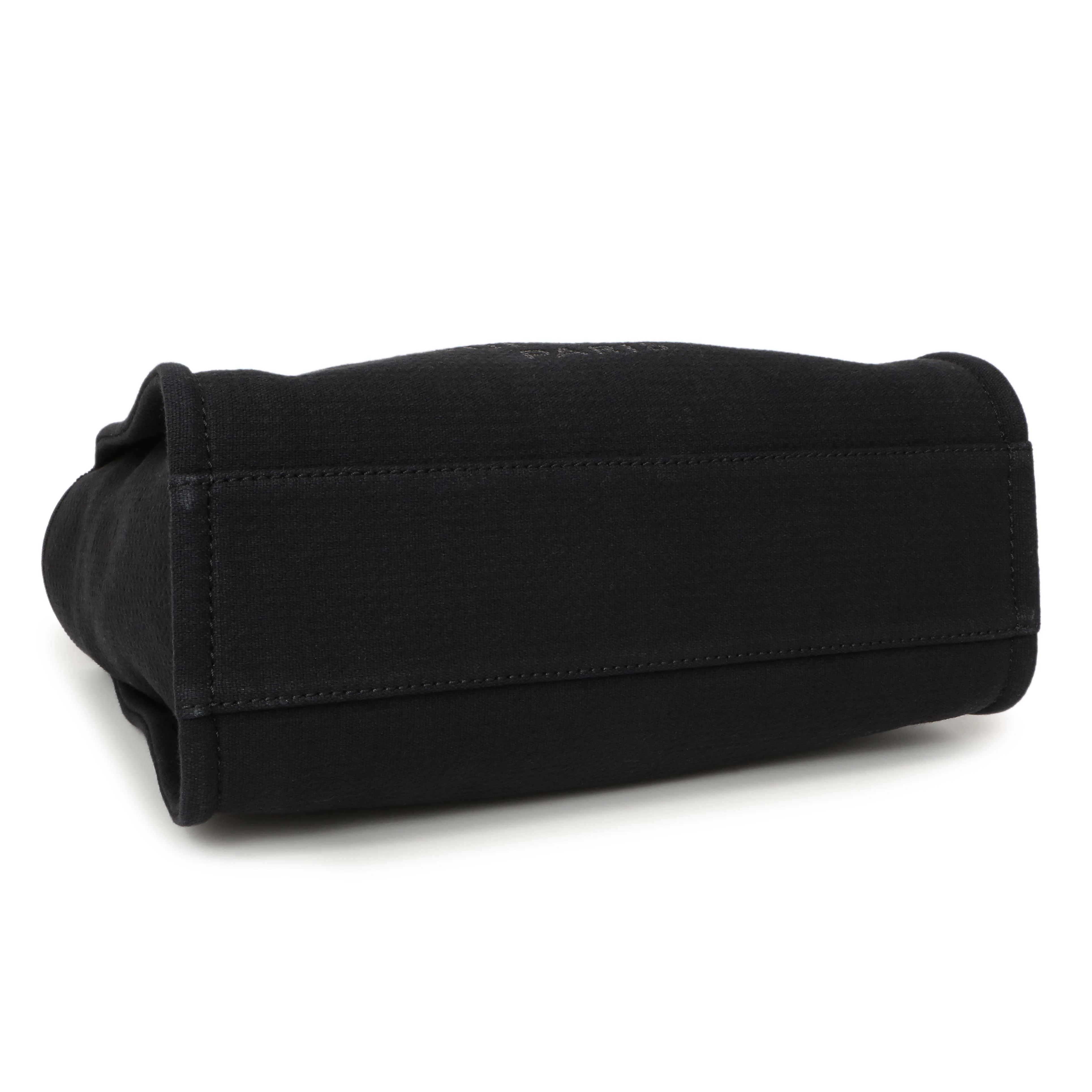 Chanel Black Canvas Small Deauville Tote - Image 3